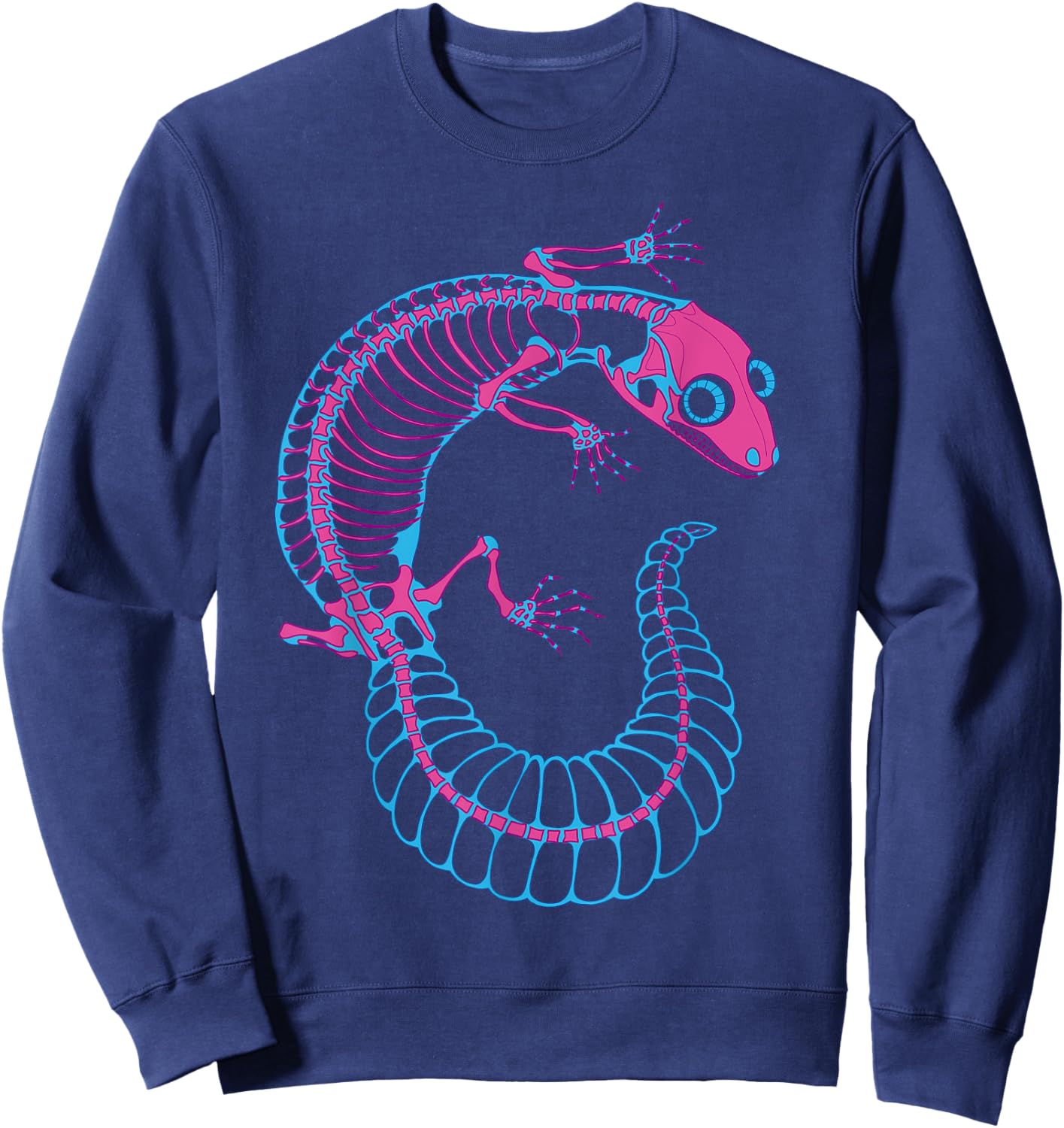 Diaphonized Gecko Skeleton Sweatshirt - Sweatshirt | Navy