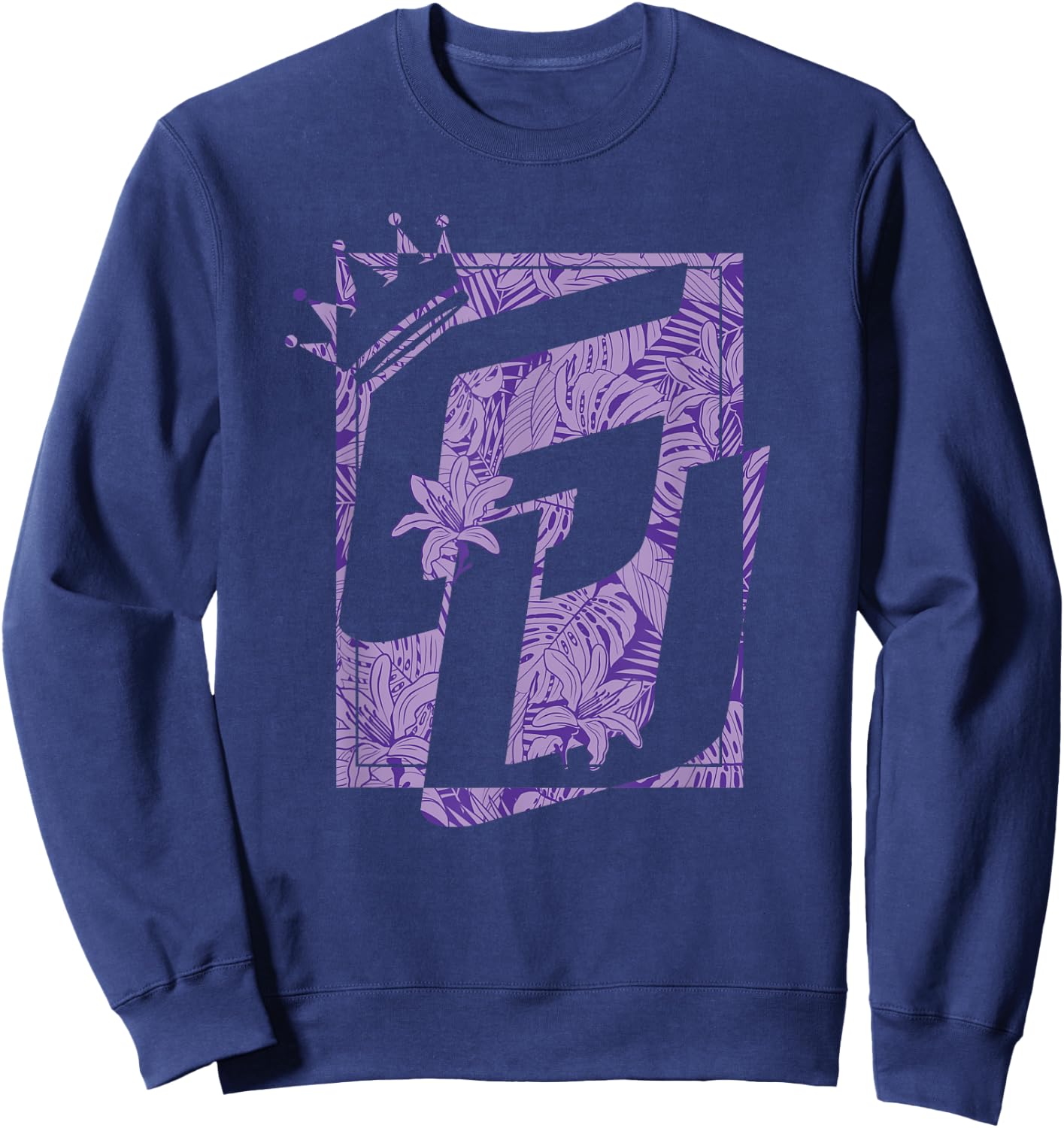 GU Purple Floral - 671 Guam Sweatshirt - Sweatshirt | Navy