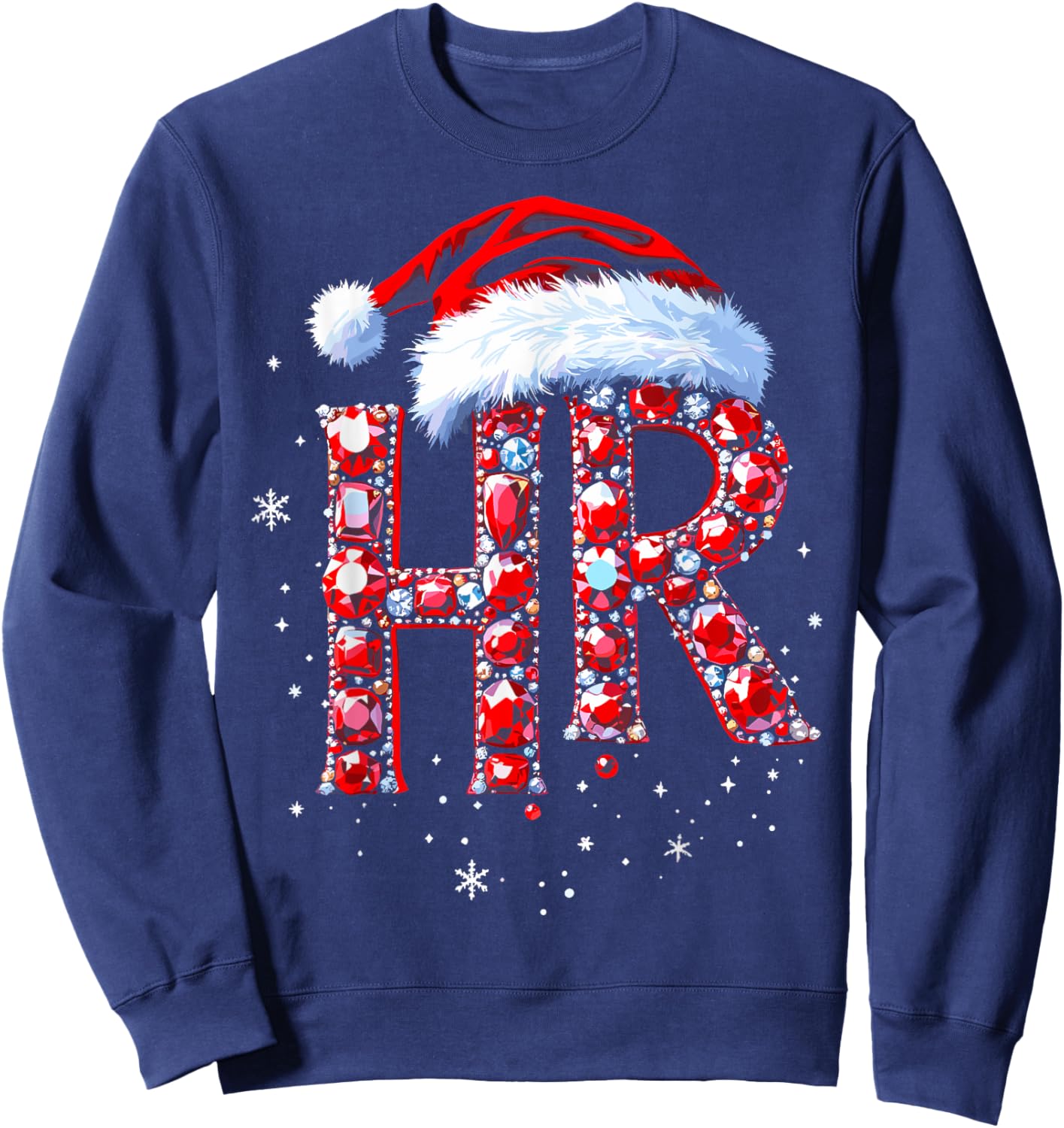 HR Human Resourse Gems Santa Funny Christmas Party Xmas Sweatshirt - Sweatshirt | Navy