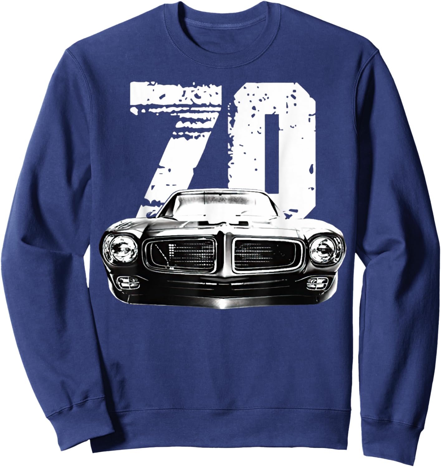 1970 trans am vintage black car MUSCLE CARS 70s CLASSIC Sweatshirt - Sweatshirt | Navy