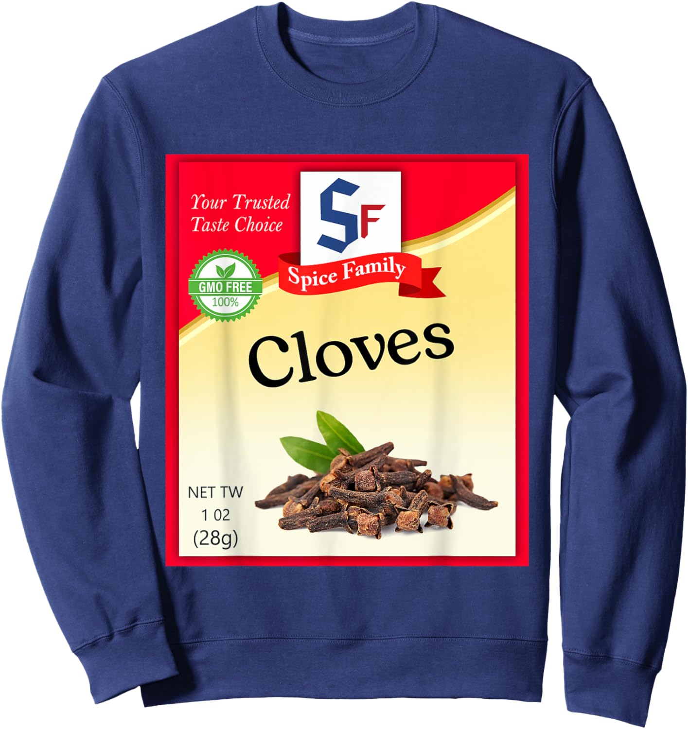 Cloves Condiment Costume Holiday Spice Costumes Sweatshirt - Sweatshirt | Navy