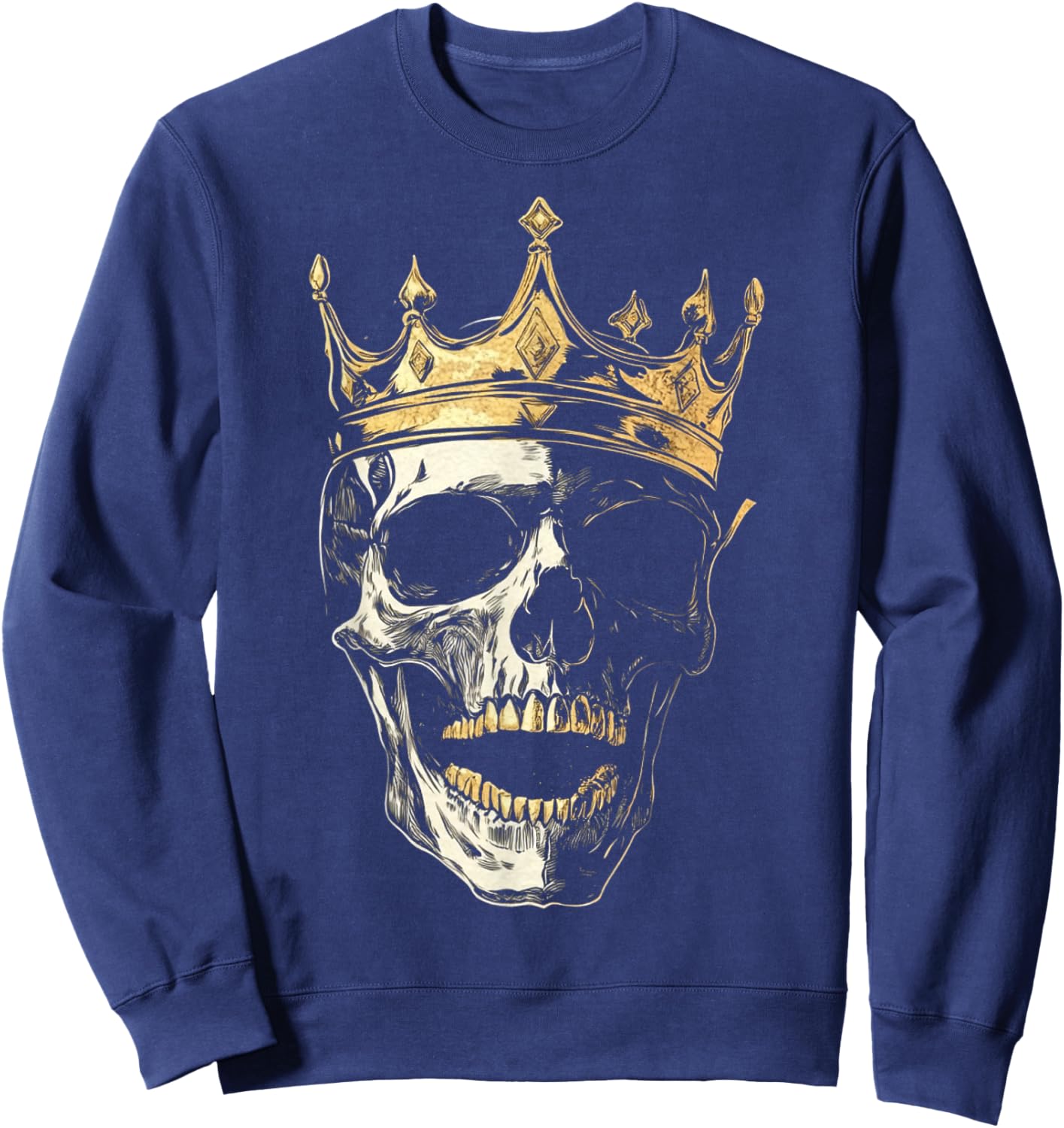 Design With A Skeleton Head On It King Sweatshirt - Sweatshirt | Navy