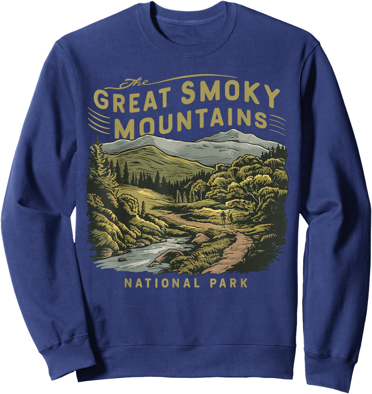 Great Smoky Mountain US National Park Vintage Men Women Kids Sweatshirt - Sweatshirt | Navy