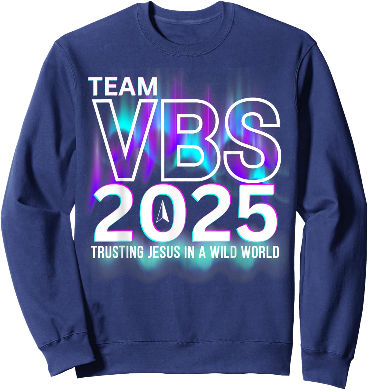 Team VBS 2025 Northern Lights Crew Fun Vacation Bible School Sweatshirt - Sweatshirt | Navy