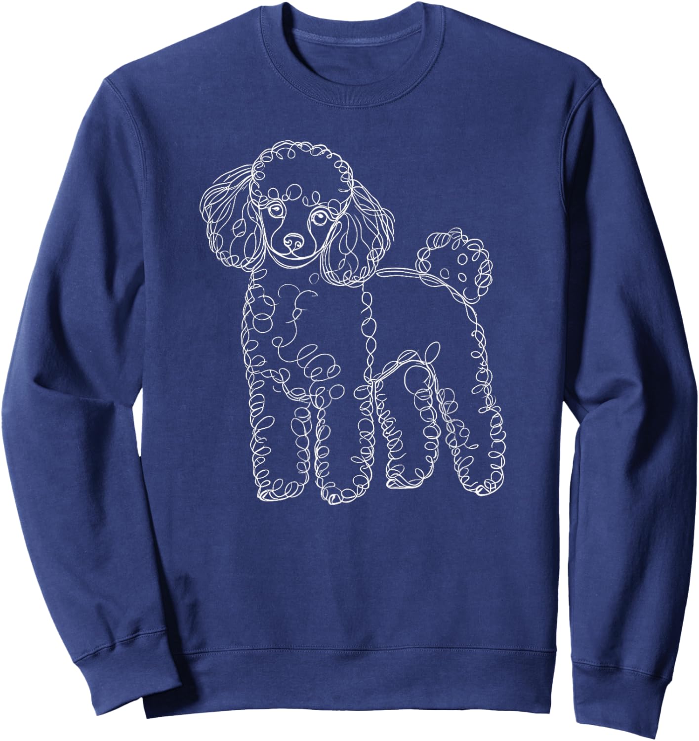 Line Art Toy Poodle Dog Toy Poodles Sweatshirt - Sweatshirt | Navy