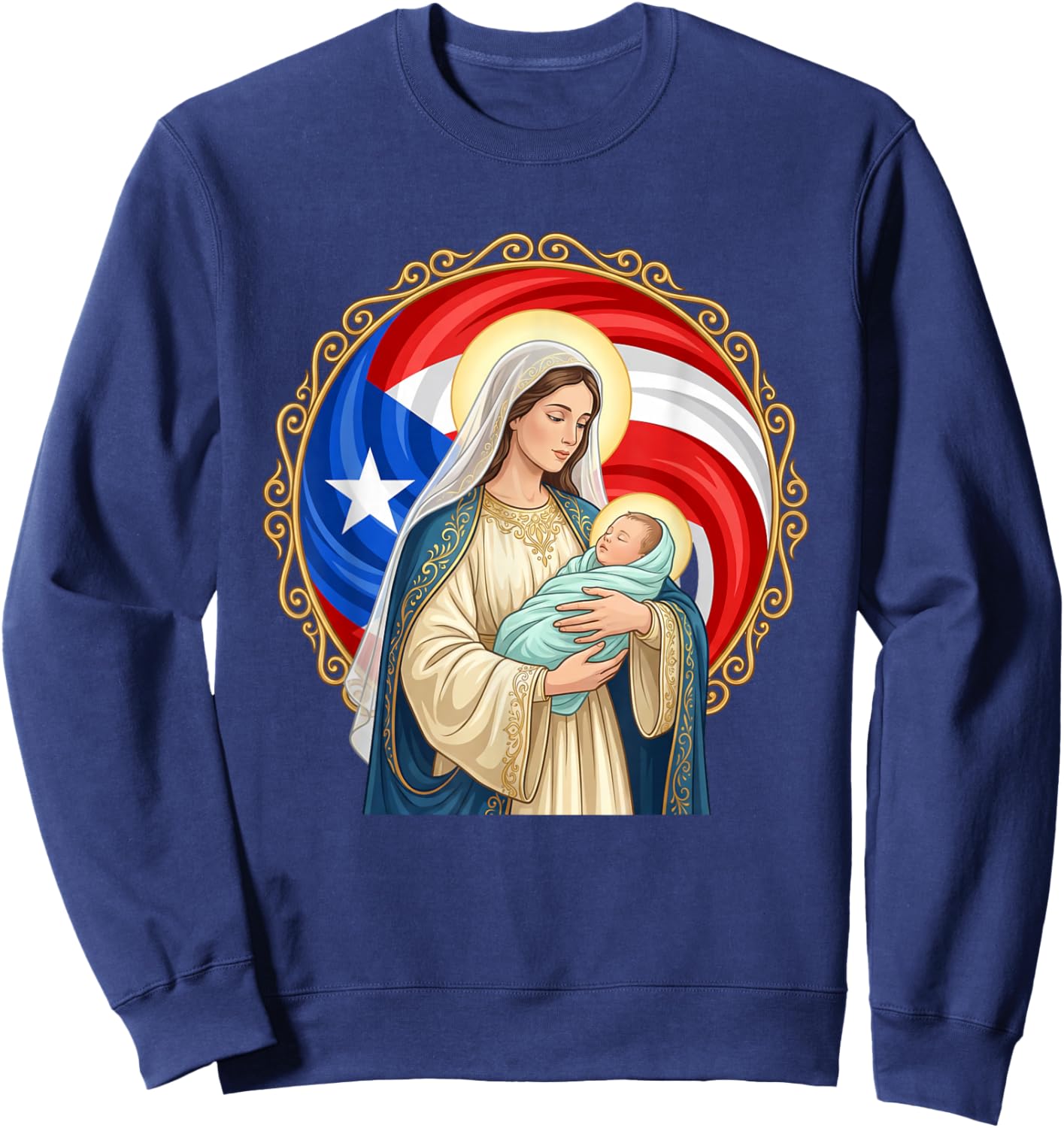 Virgen de La Providencia. Patrona de Puerto Rico Sweatshirt - Sweatshirt | Navy