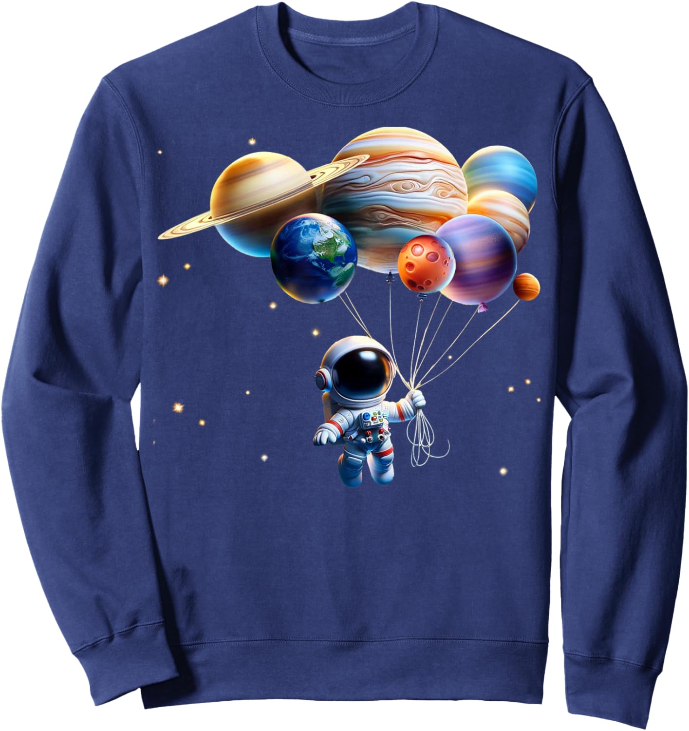 Funny Astronaut Planets Gift Men Women Kids Astronomy Space Sweatshirt - Sweatshirt | Navy