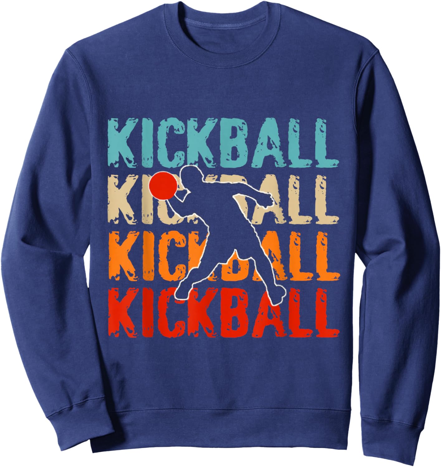 Love kickball men Shirt kickball Lovers and girls Sweatshirt - Sweatshirt | Navy