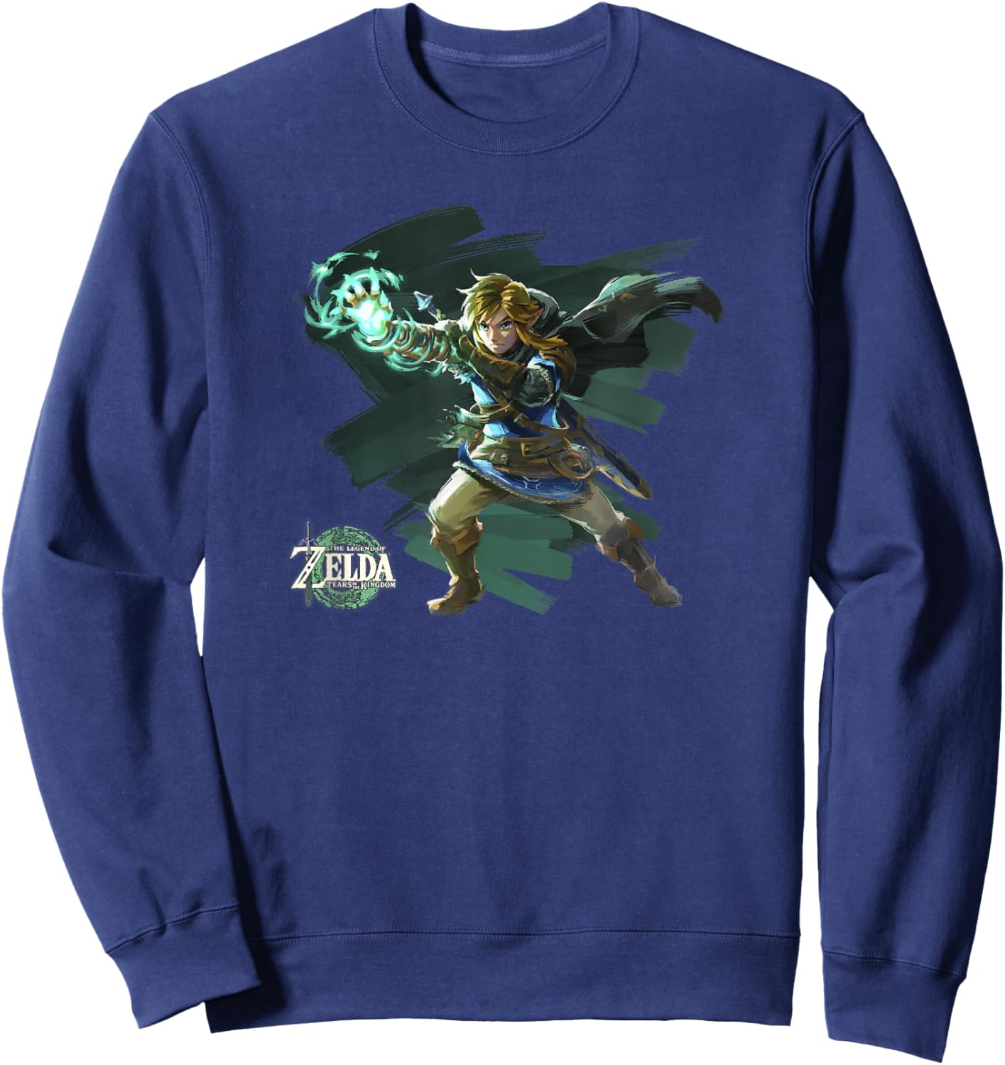The Legend of Zelda Tears Of The Kingdom Link Brush Art Sweatshirt - Sweatshirt | Navy