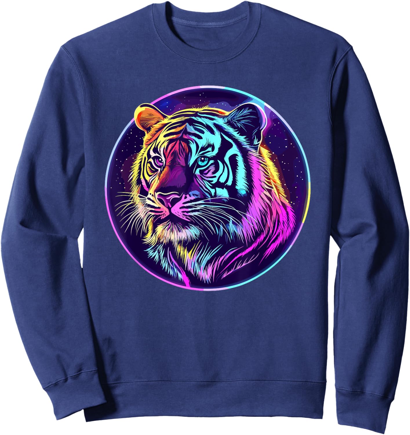 Tigre cosmique coloré Sweatshirt - Sweatshirt | Navy