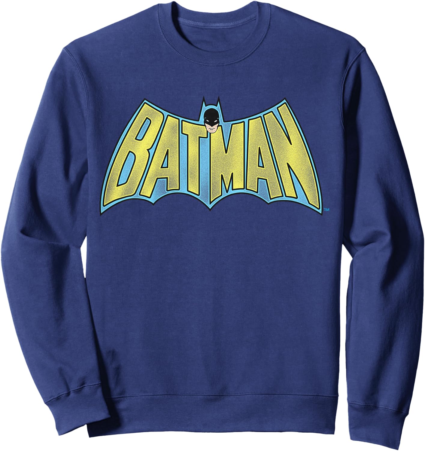 Kids DC Comics Batman Vintage Bold Text Logo Sweatshirt - Sweatshirt | Navy