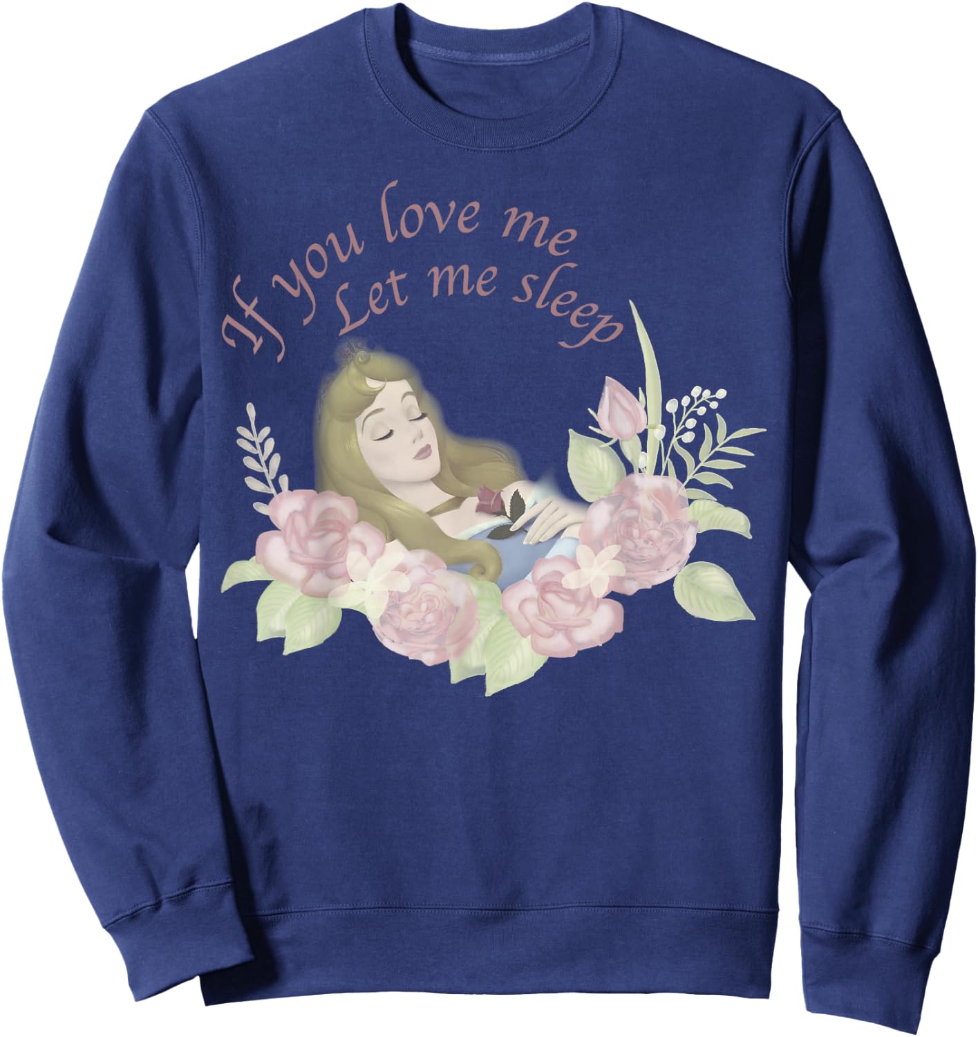 Disney Sleeping Beauty Let Me Sleep Roses Graphic Sweatshirt - Sweatshirt | Navy