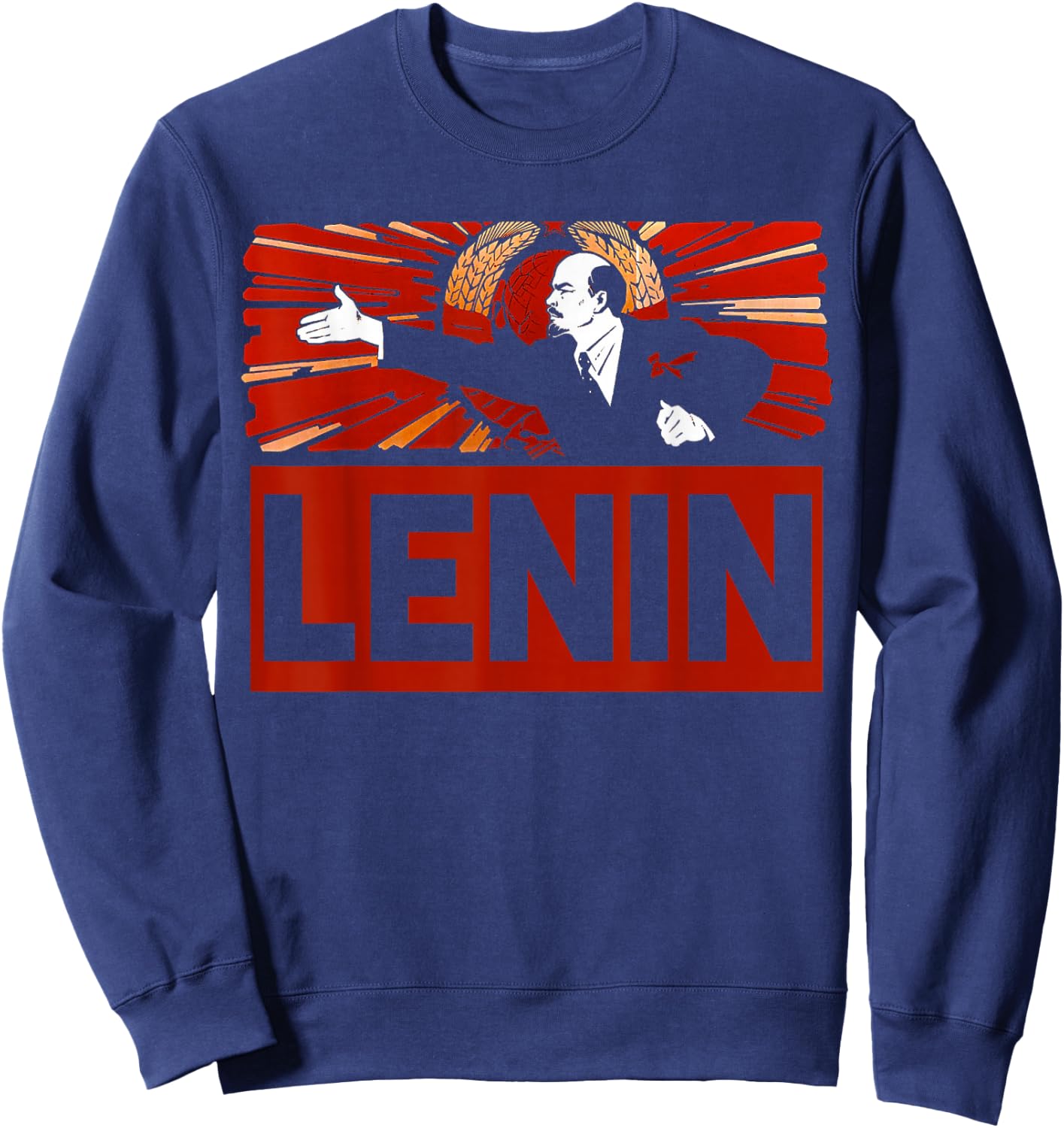 Lenin Retro Vintage Soviet Propaganda. SOVI8 T. Sweatshirt - Sweatshirt | Navy