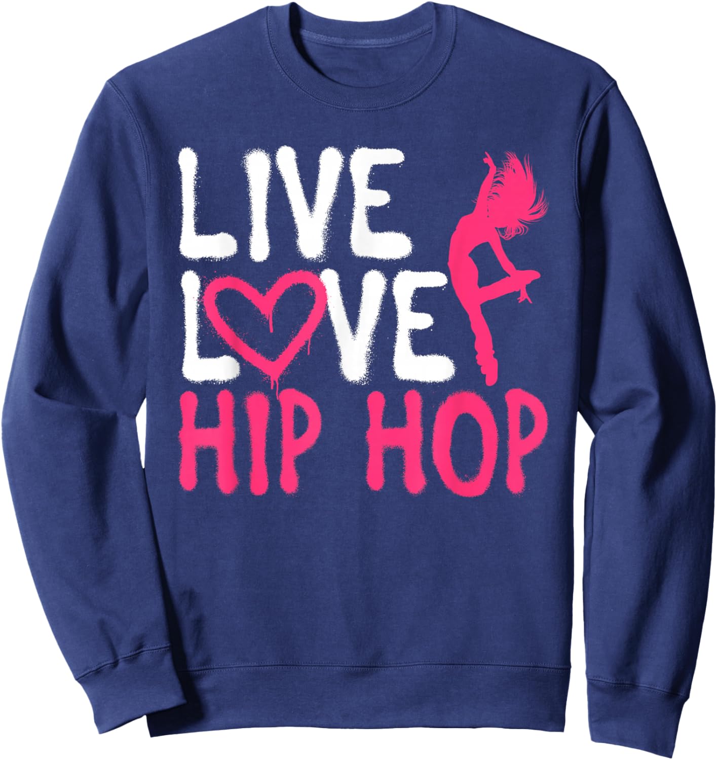 Cool Hip Hop Dancer Design Girls Hip Hop Lovers Sweatshirt - Sweatshirt | Navy