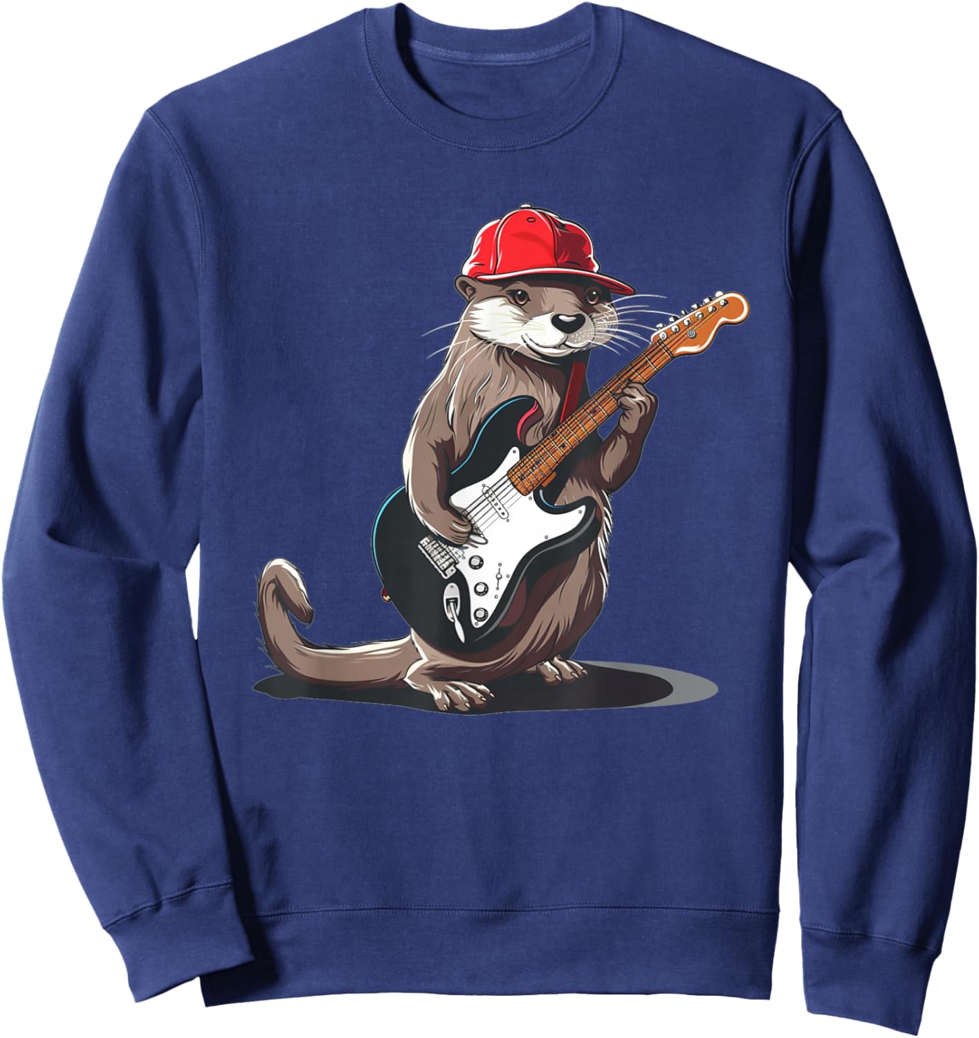 Cool Looking Guitar Otter Costume for Adults and Kids Sweatshirt - Sweatshirt | Navy