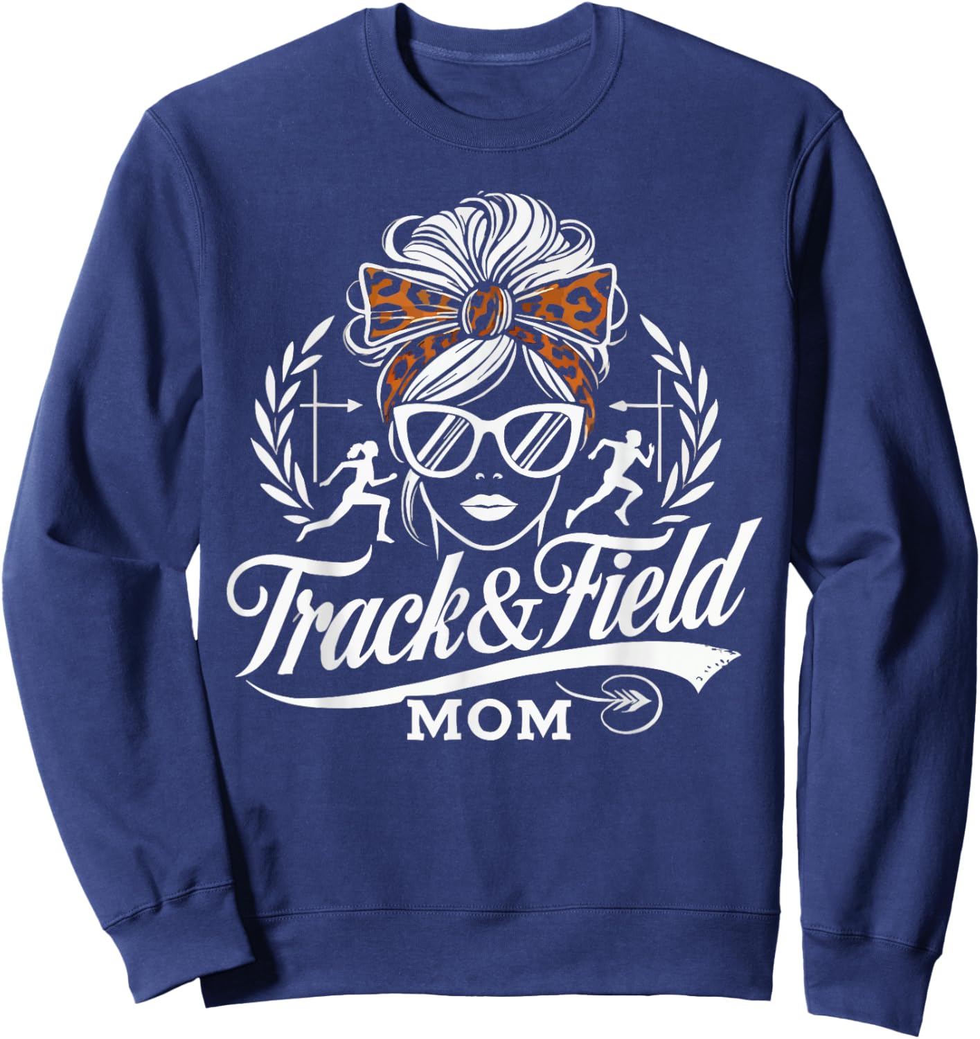 Track And Field Mom Athlete Runner Mothers Day Sweatshirt - Sweatshirt | Navy
