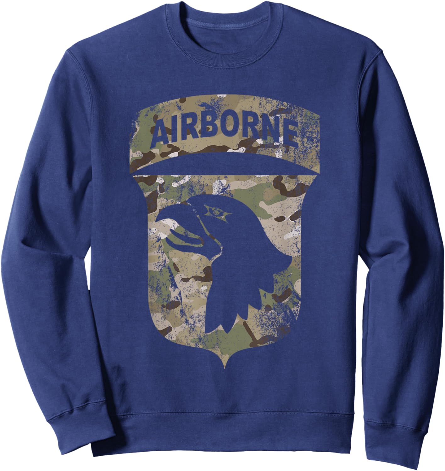 Camo 101st Airborne Division - OCP Retro Multicam Camouflage Sweatshirt - Sweatshirt | Navy