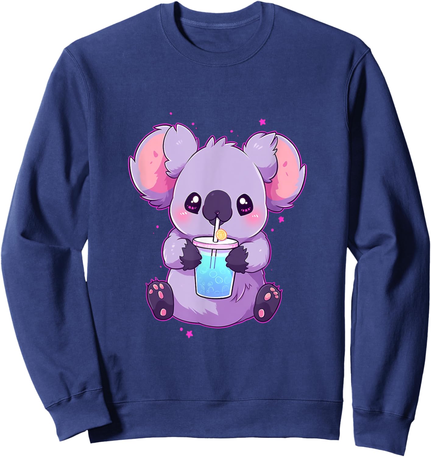 Koala Bear Boba Tea Bubble Tea Anime Kawaii Sweatshirt - Sweatshirt | Navy