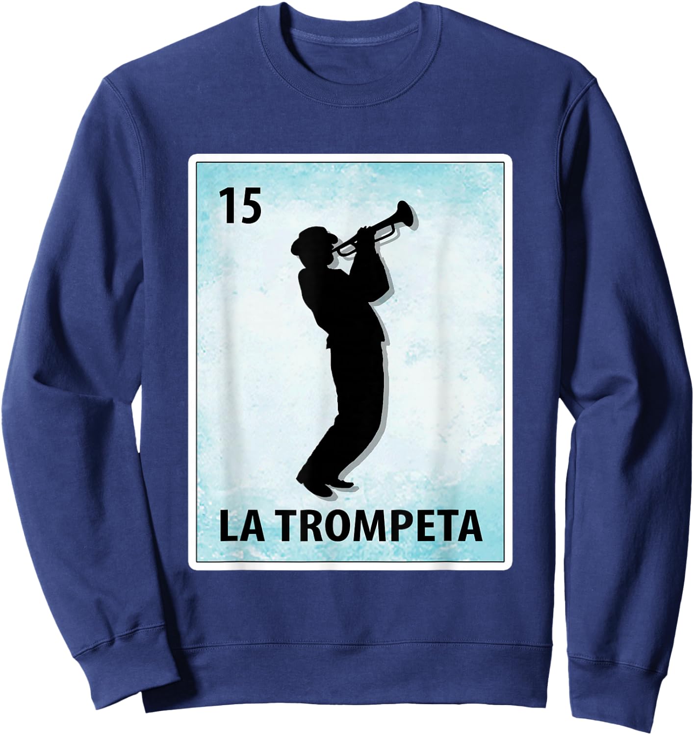 La Trompeta Mexican Trumpet Cards Sweatshirt - Sweatshirt | Navy