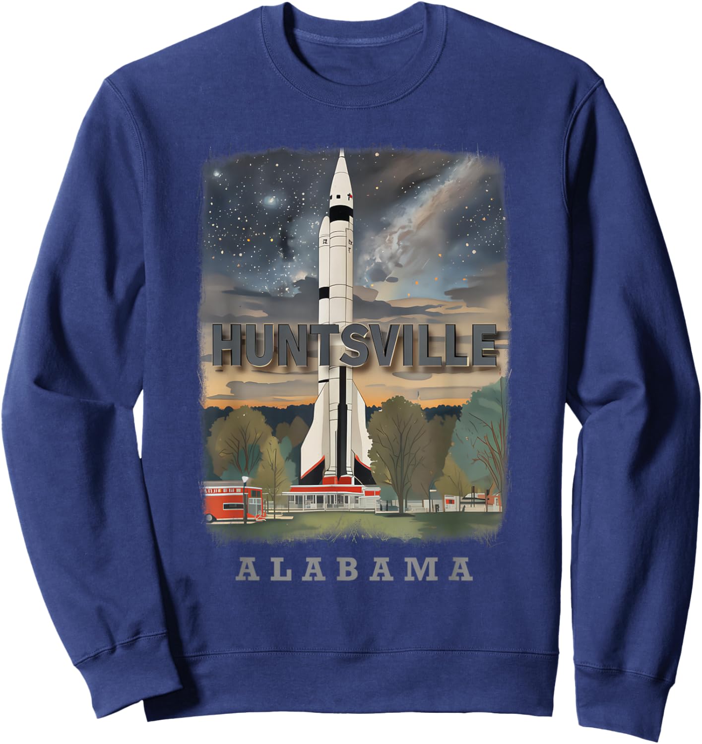 Huntsville Alabama AL Rocket City SD047 Sweatshirt - Sweatshirt | Navy