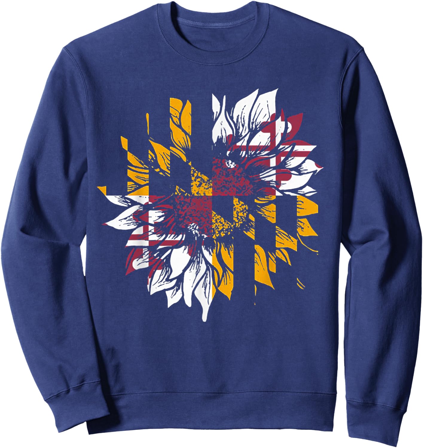 Sunflower Maryland flag Sweatshirt - Sweatshirt | Navy