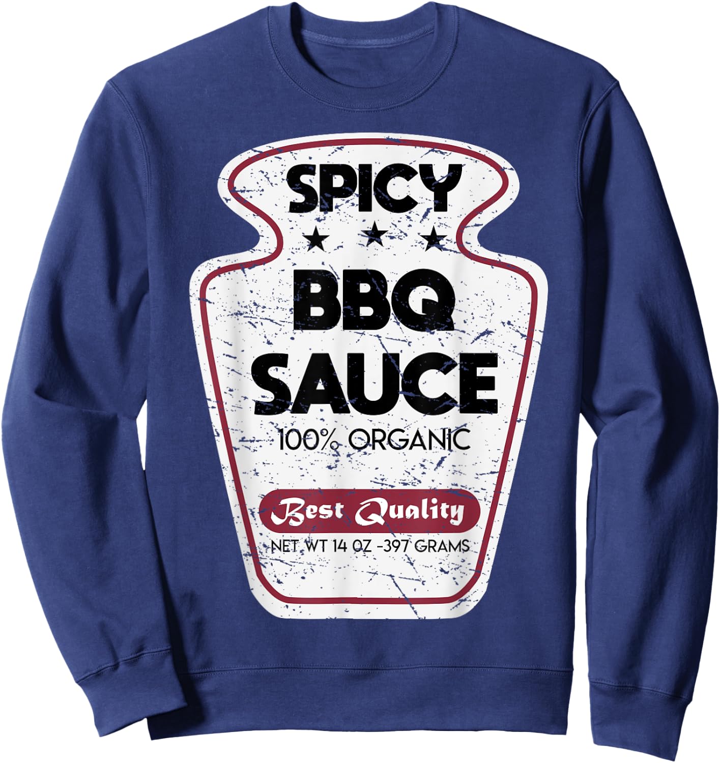 Vintage Barbecue BBQ Sauce Costume Funny Halloween Gifts Sweatshirt - Sweatshirt | Navy