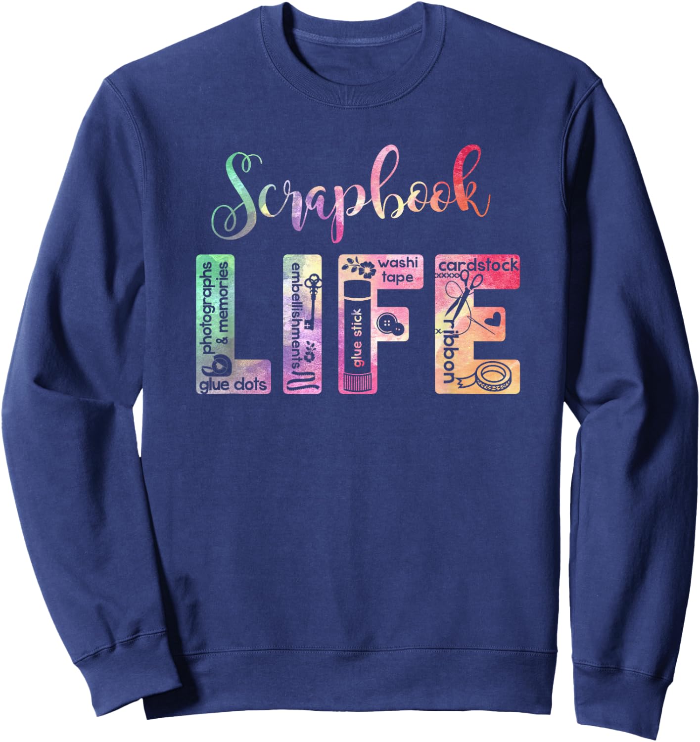 Scrapbook glue dots cardstock my scrapbooking Sweatshirt - Sweatshirt | Navy