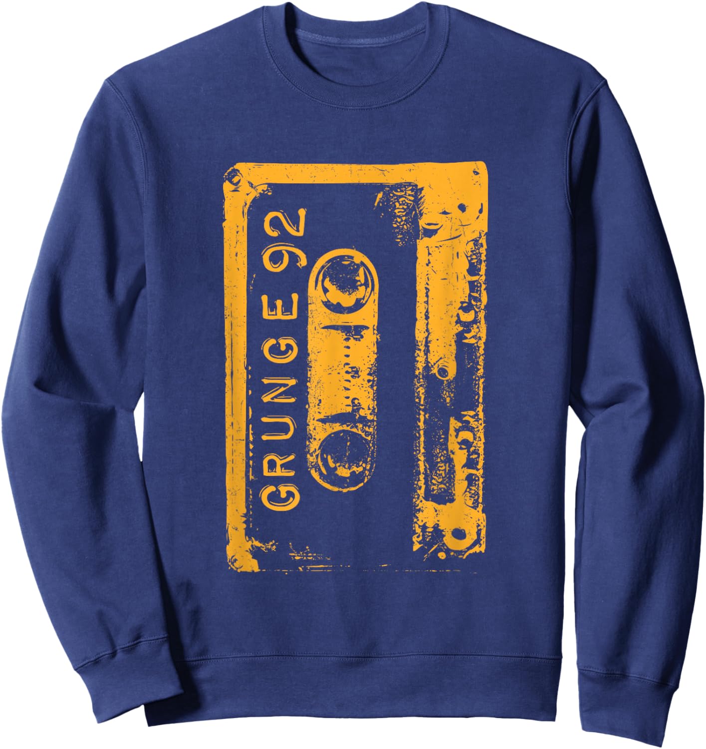 Grunge 90's Vintage Concert Mixtape Retro Sweatshirt - Sweatshirt | Navy