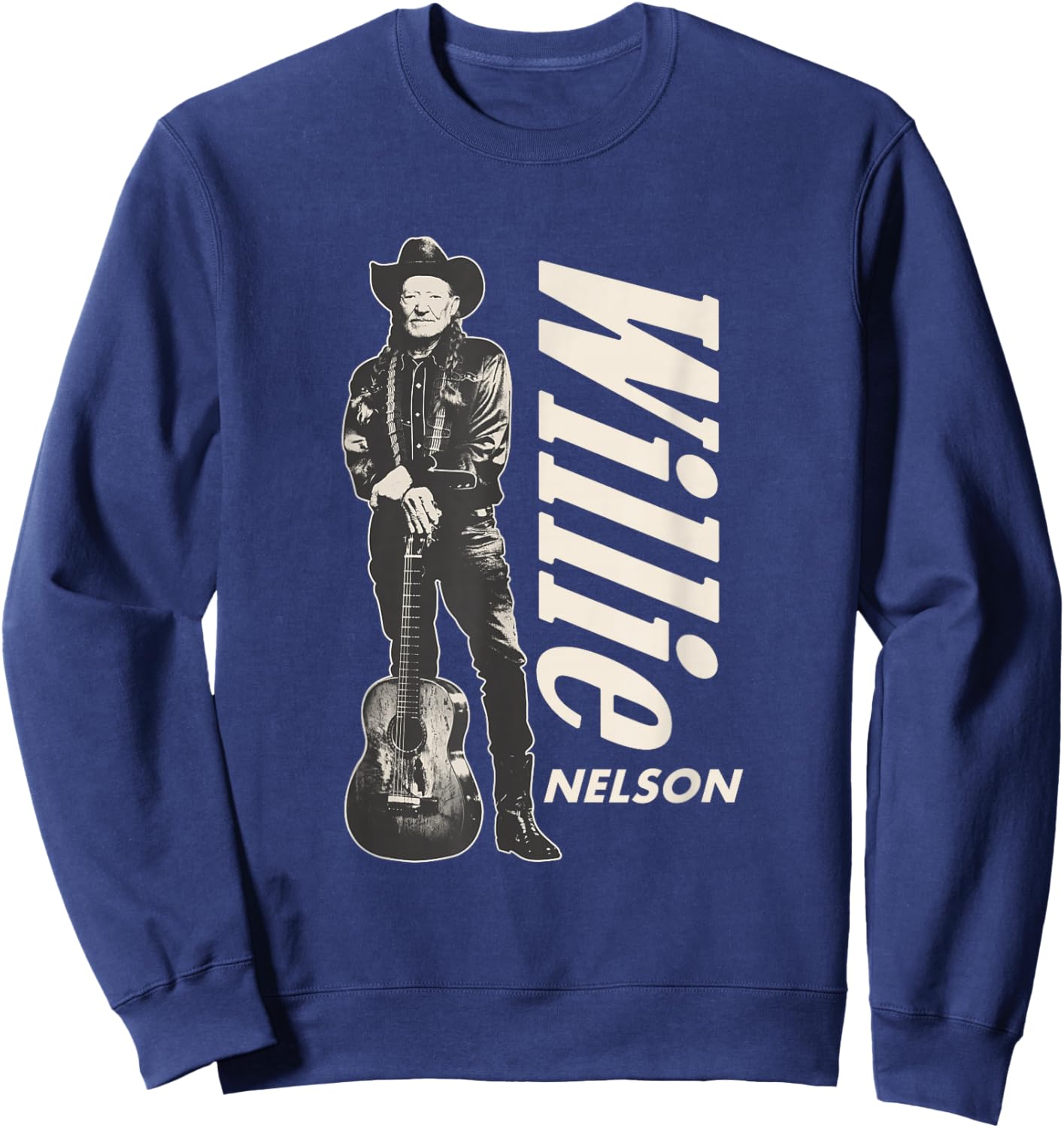 Offizielle Willie Nelson stehende Gitarre Sweatshirt - Sweatshirt | Navy