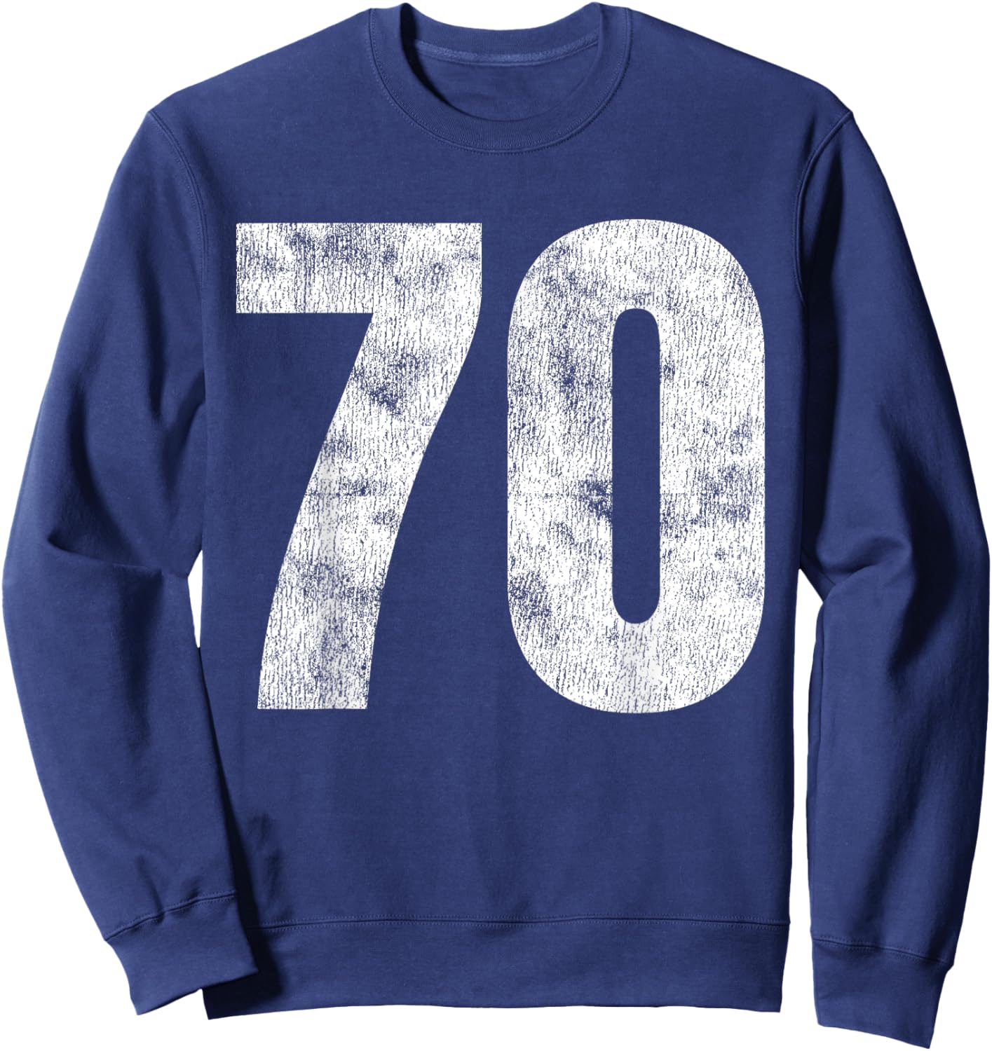 Jersey Uniform Number #70 Athletic Style Sports Graphic Sweatshirt - Sweatshirt | Navy