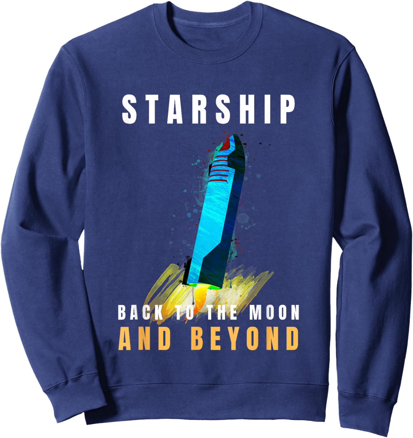 Starship Boca Chica Starbase | Starship Texas Starbase Sweatshirt - Sweatshirt | Navy