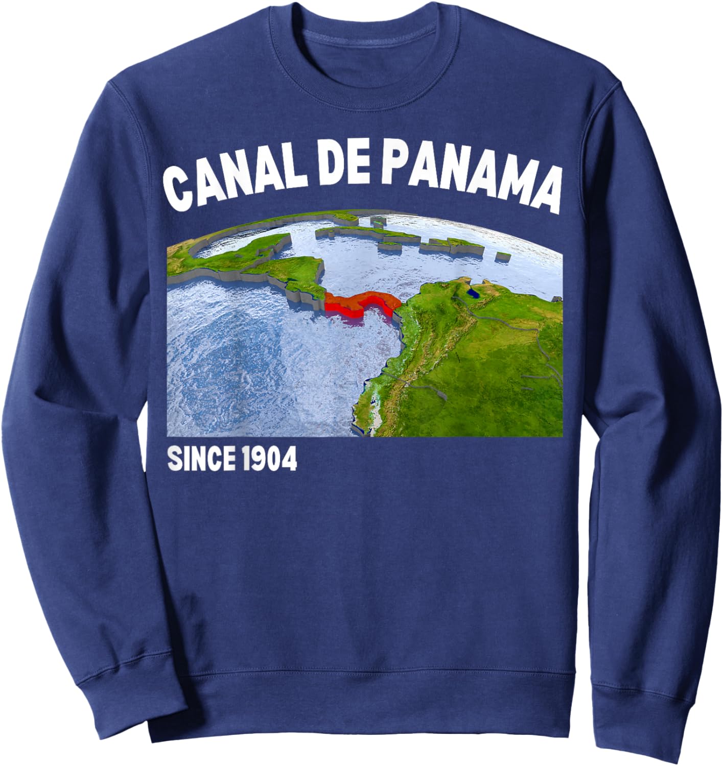 Canal De Panama Canal Zone Panamanian Waterway Sweatshirt - Sweatshirt | Navy