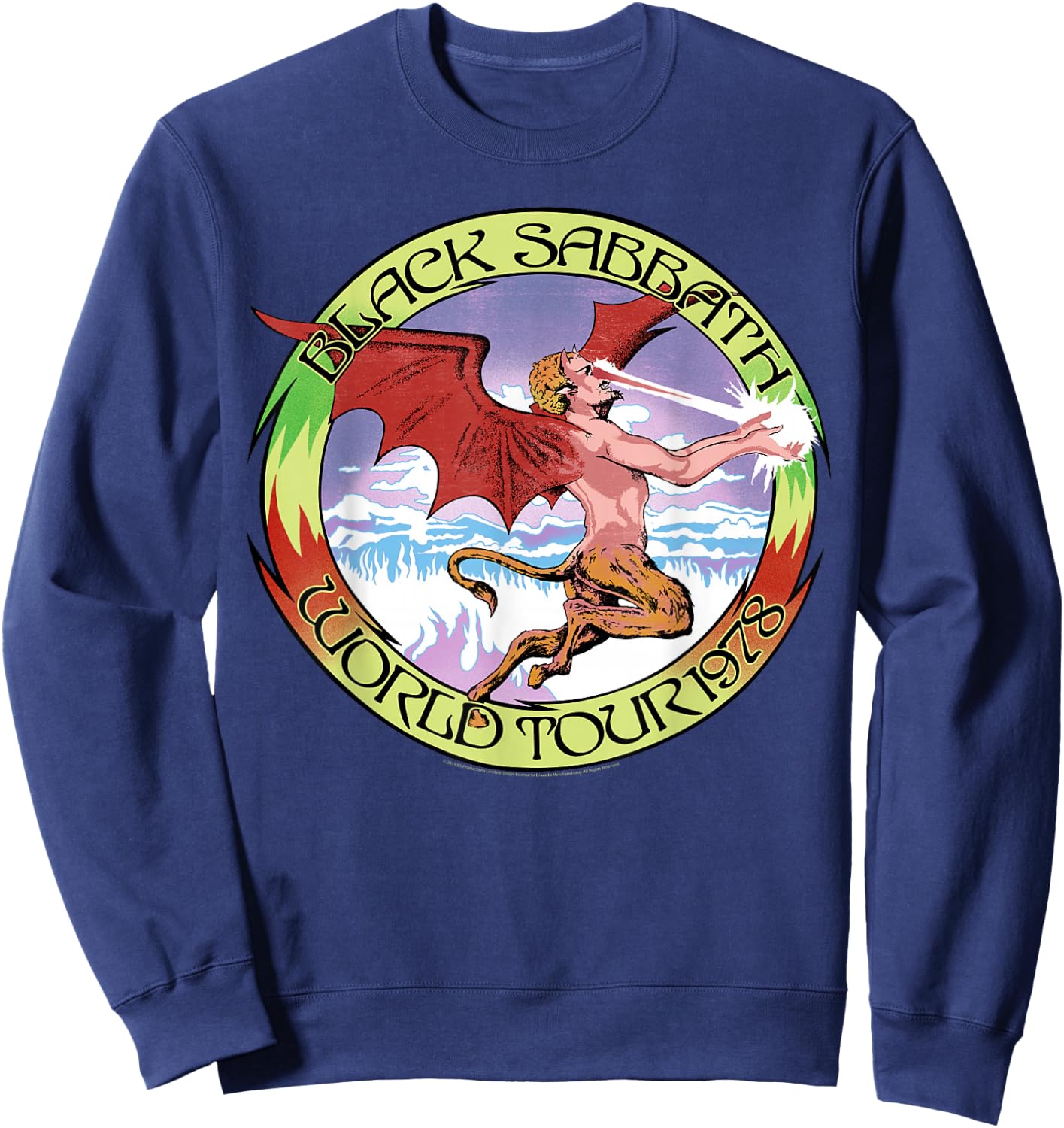 Black Sabbath Official World Tour '78 Sweatshirt - Sweatshirt | Navy