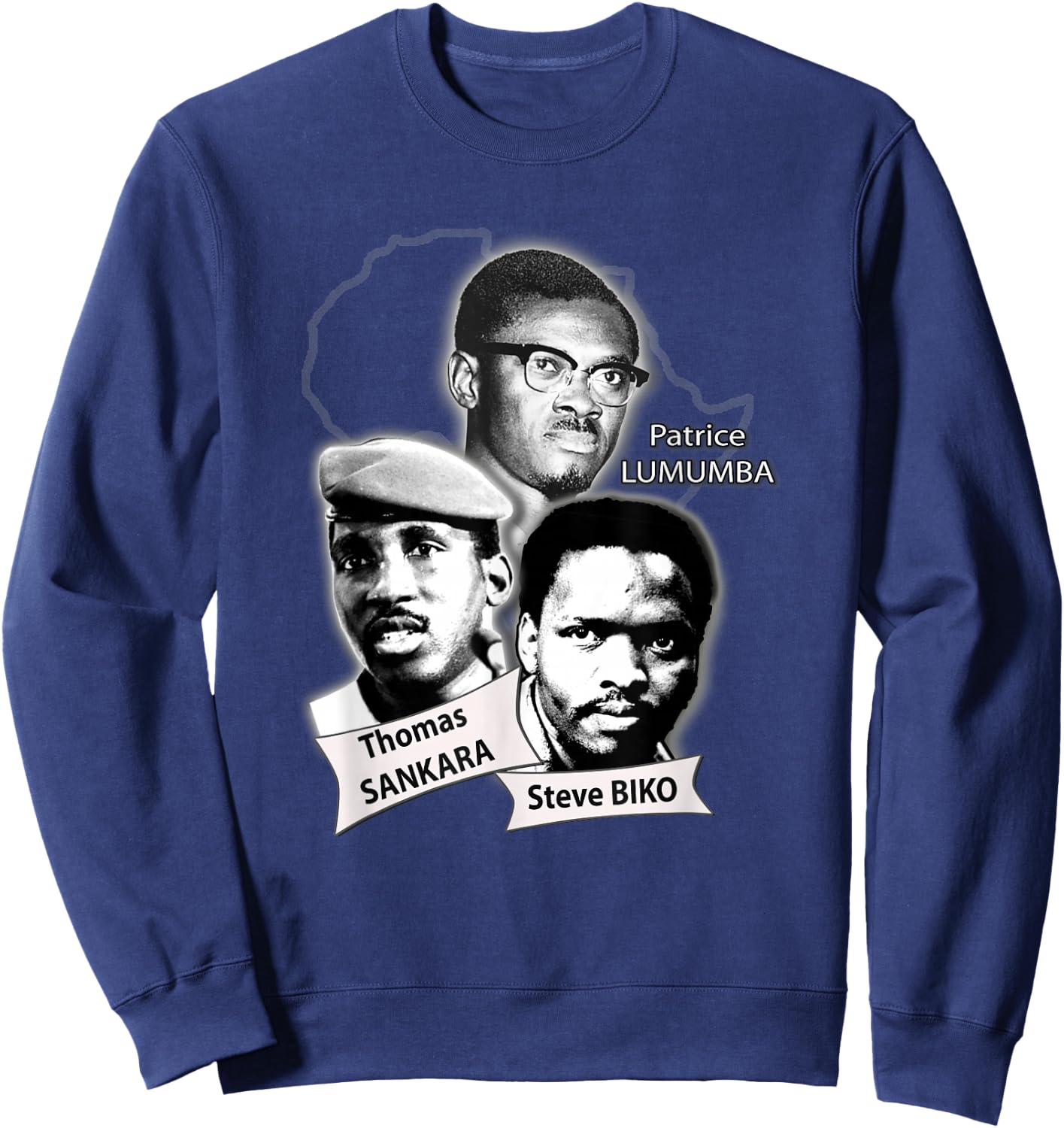 Patrice Lumba, Thomas Sankara, Steve Biko Sweatshirt - Sweatshirt | Navy