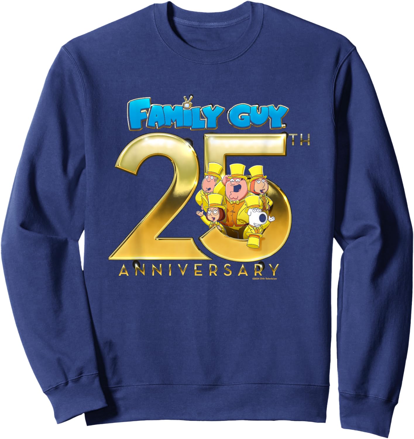 Family Guy 25th Anniversary Griffin Family Group Shot Sweatshirt - Sweatshirt | Navy