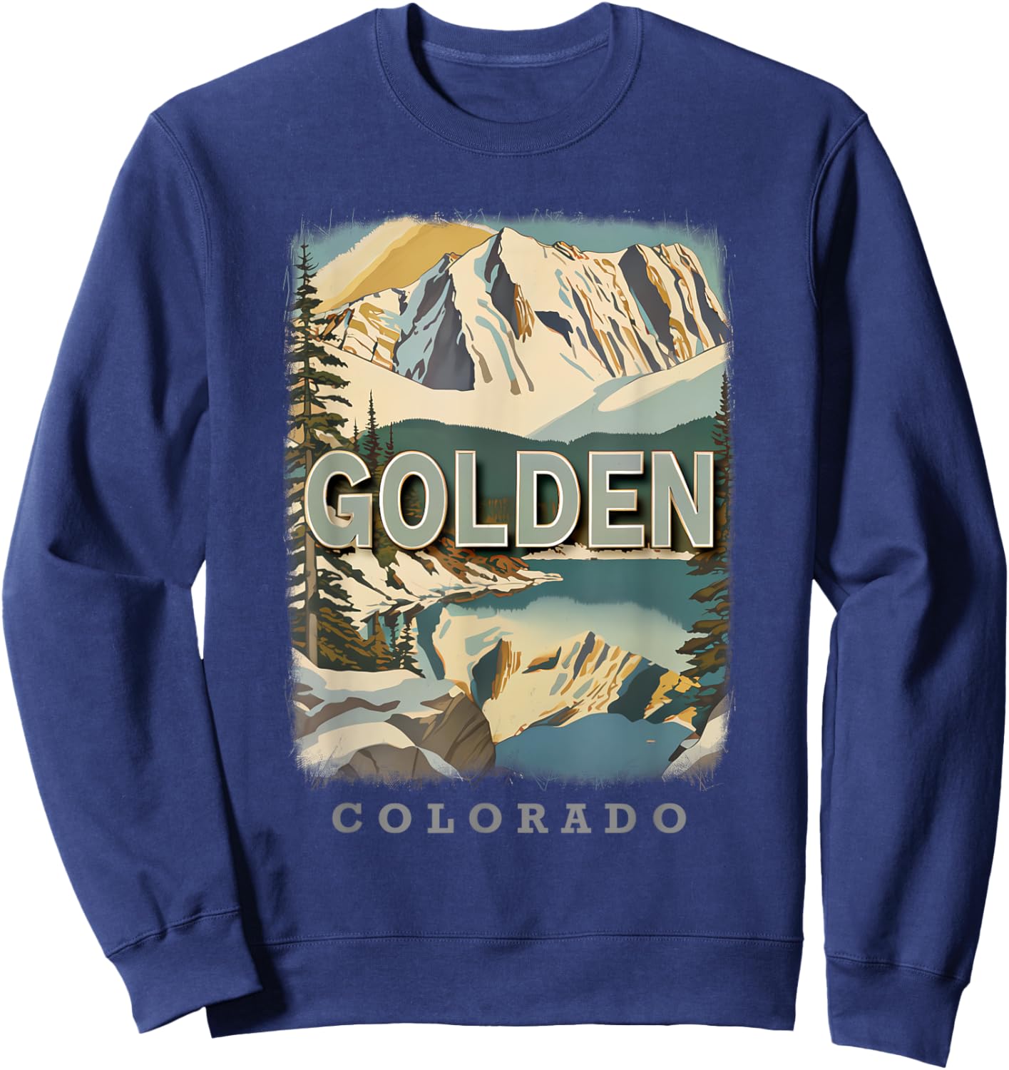 Golden Colorado CO Mountain Majesty SD189 Sweatshirt - Sweatshirt | Navy