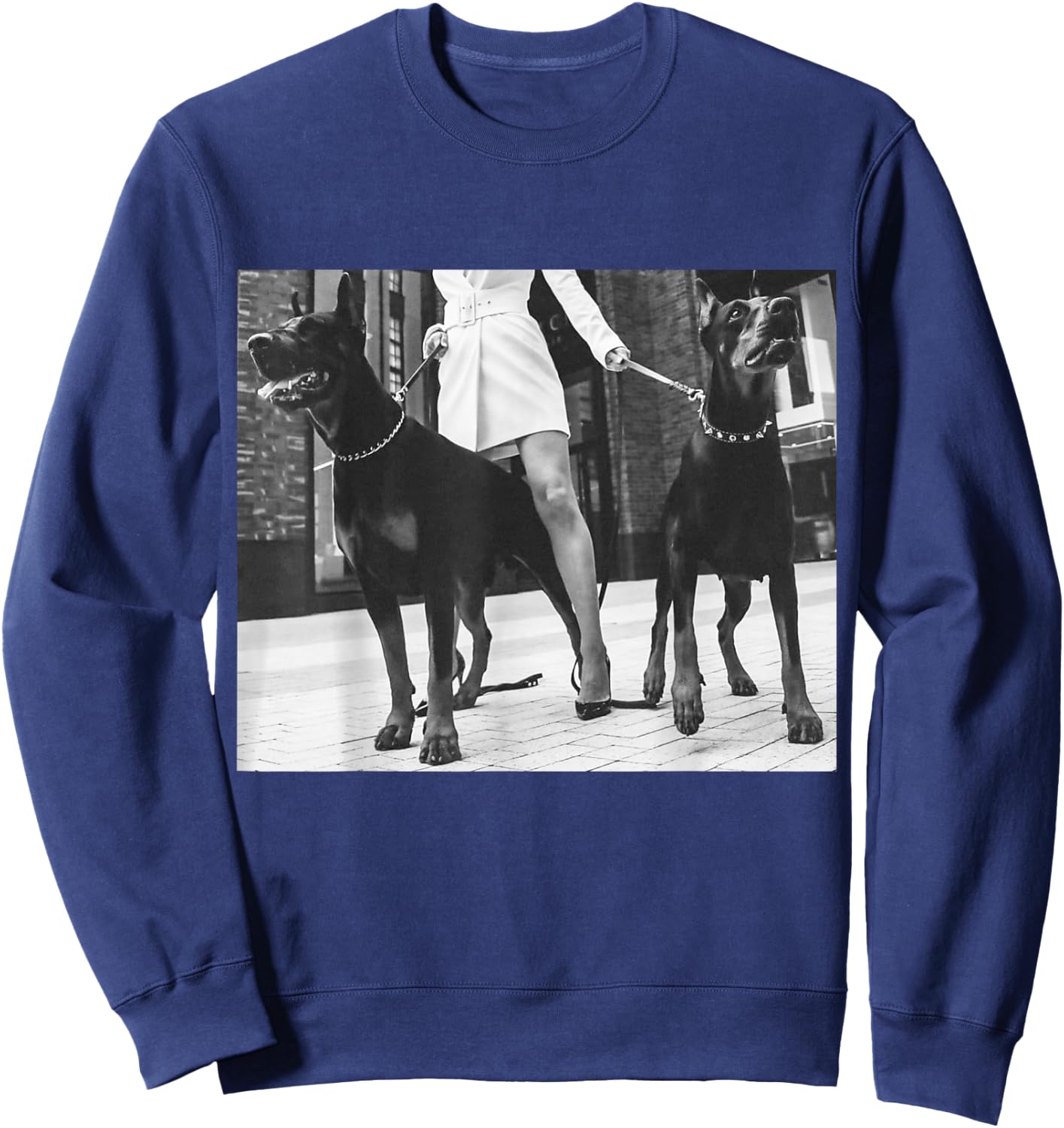 Beware Dobermans on Duty Sweatshirt - Sweatshirt | Navy