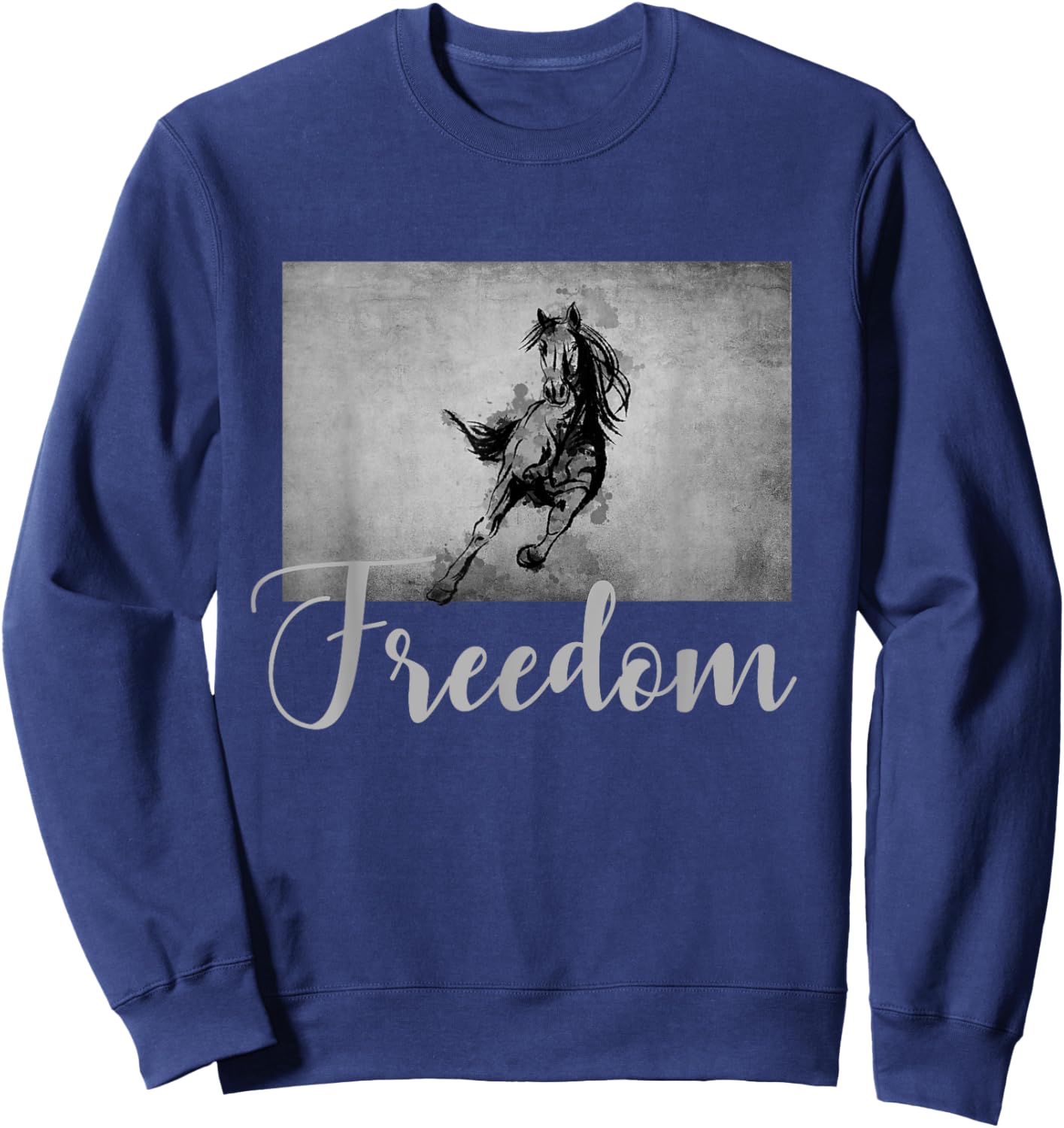 Horse Riding Apparel - Horse Sweatshirt - Sweatshirt | Navy