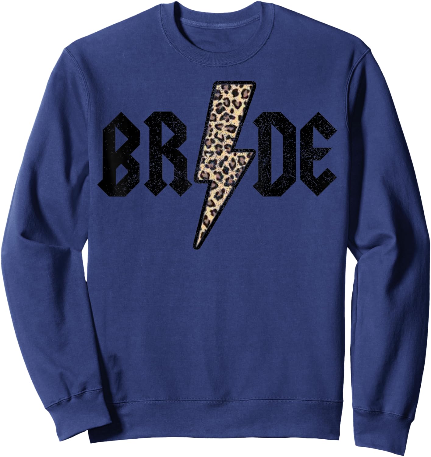 Retro Bride Rock N Roll Bridal Bachelorette Party Matching Sweatshirt - Sweatshirt | Navy