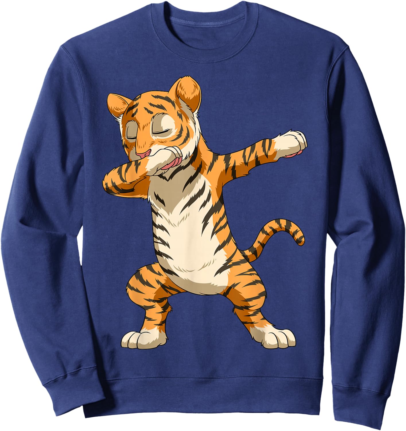 Dabbing Tiger Dab Tiger Dabbing Tiger Lovers Zoo Themed Sweatshirt - Sweatshirt | Navy