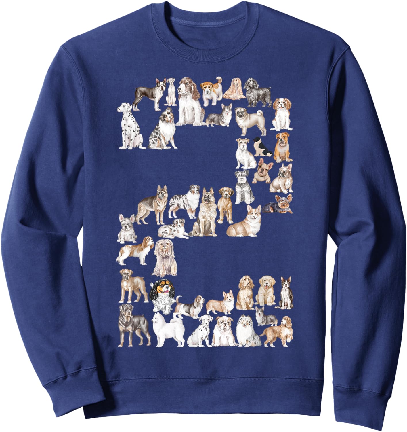 2nd Birthday Toddler Boys Kids Girls Dog Lovers 2 Year Old Sweatshirt - Sweatshirt | Navy