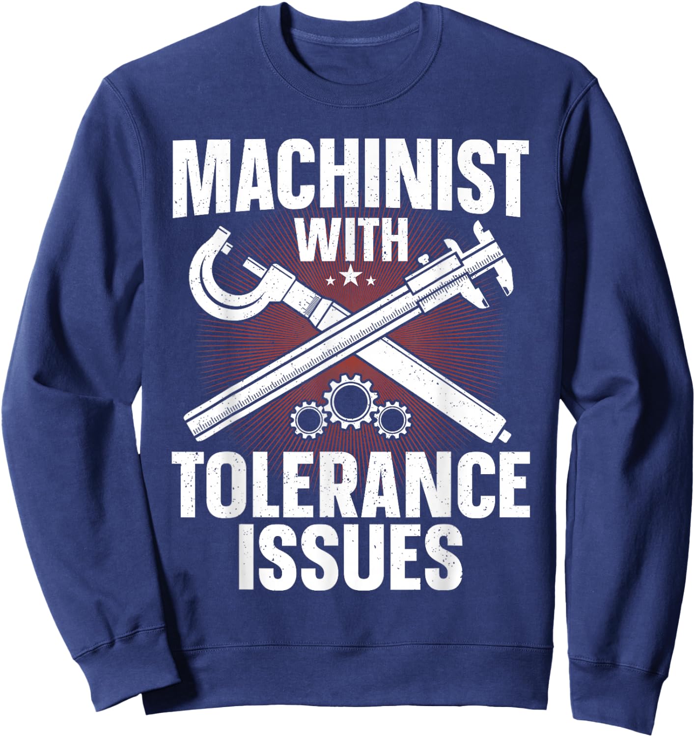 Funny Machinist Art Dad Women CNC Machine Operator Sweatshirt - Sweatshirt | Navy
