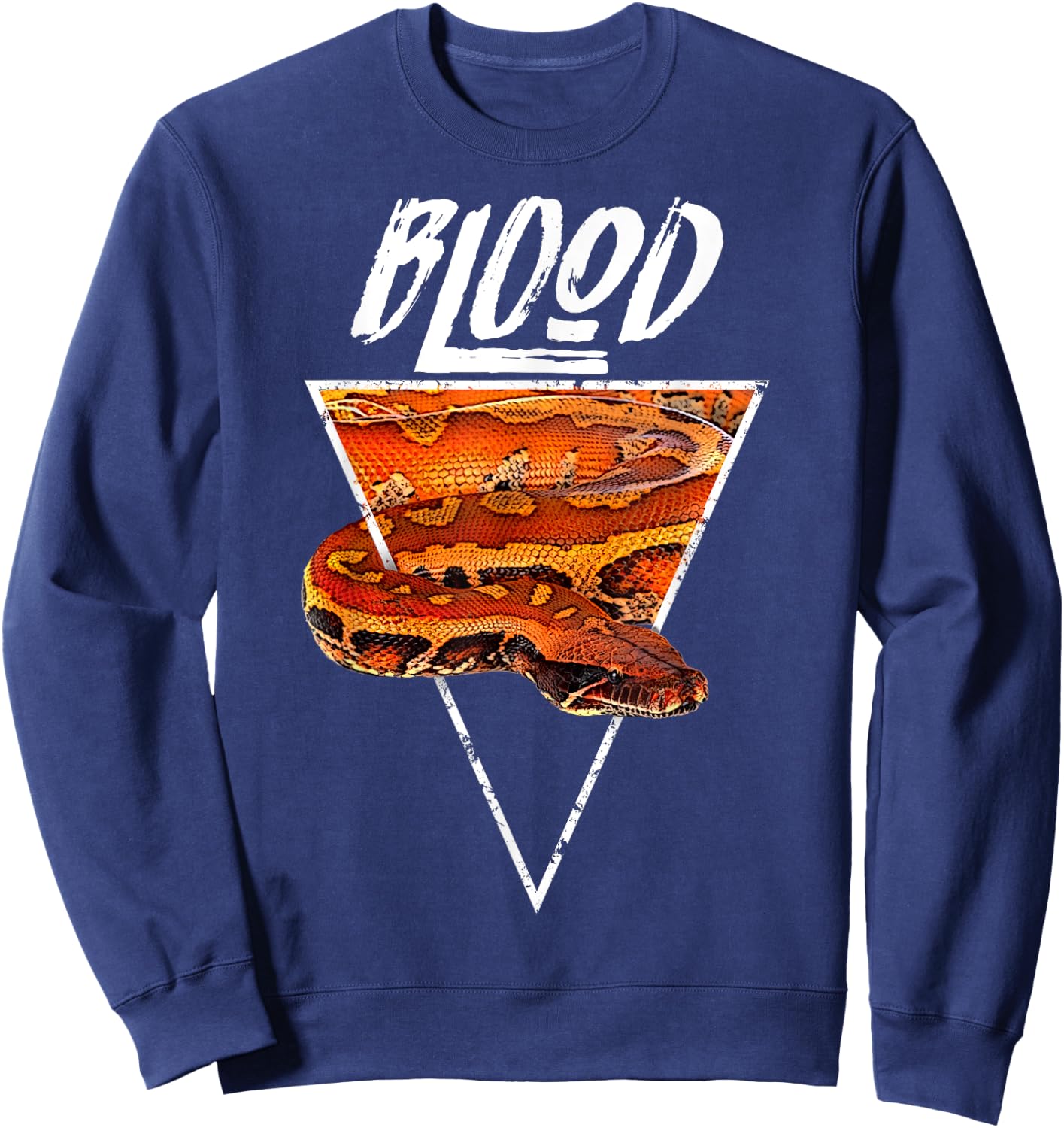 Blood Python Snake Keeper Geometric Sweatshirt - Sweatshirt | Navy