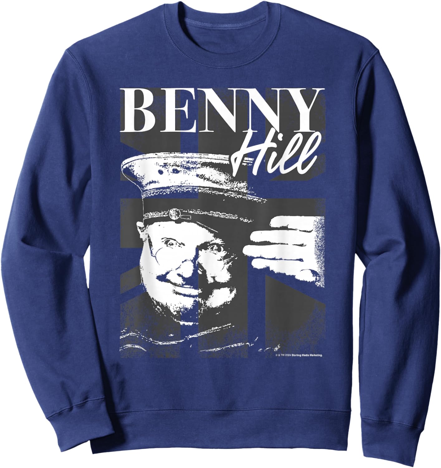 Comedian Sailors Hat Salute Britain Sweatshirt - Sweatshirt | Navy