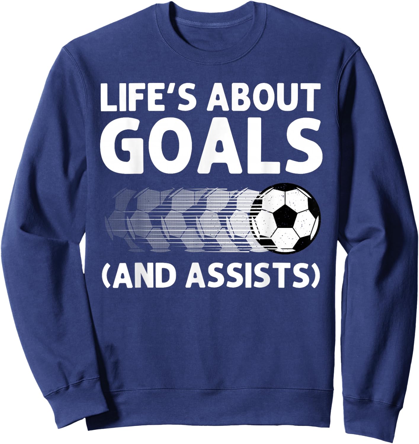 Funny Soccer Art For Boys Girls Men Women Gag Soccer Player Sweatshirt - Sweatshirt | Navy