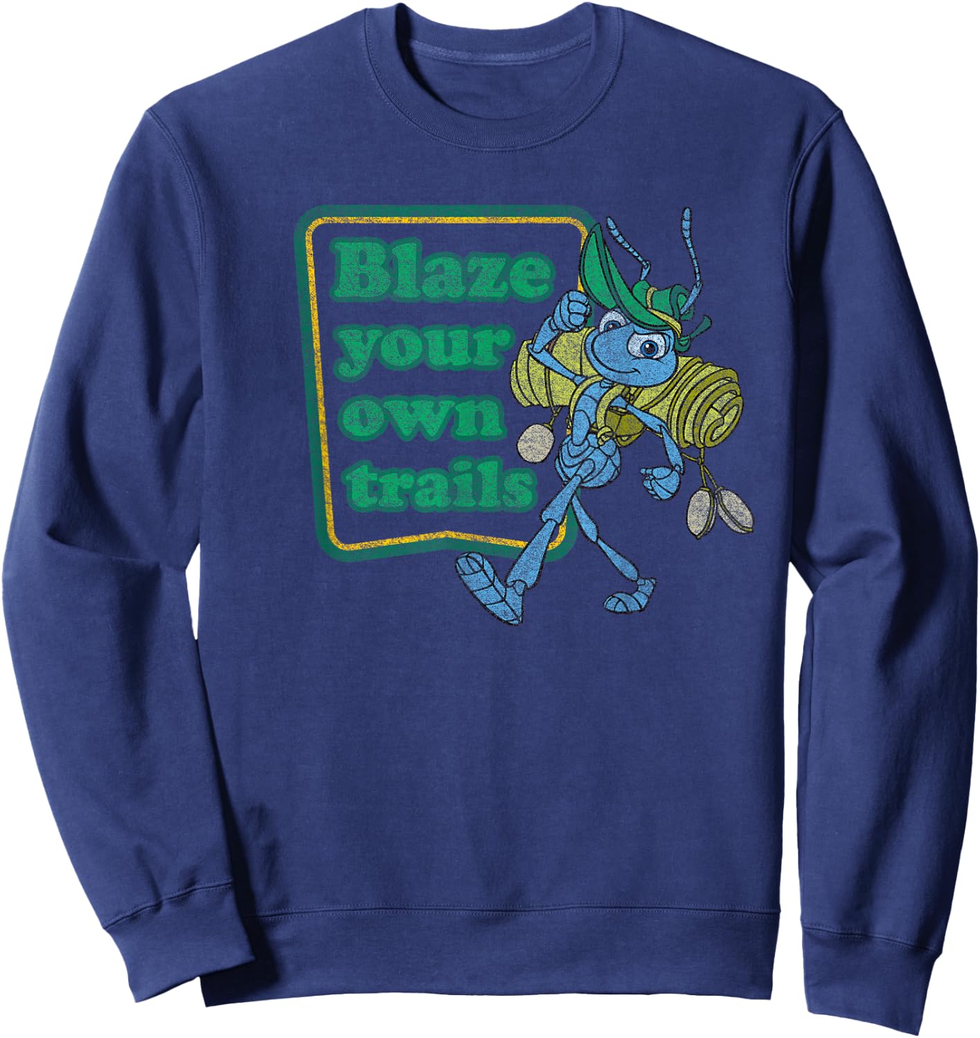 Disney PIXAR A Bug's Life Flik Blaze Your Own Trails Sweatshirt - Sweatshirt | Navy