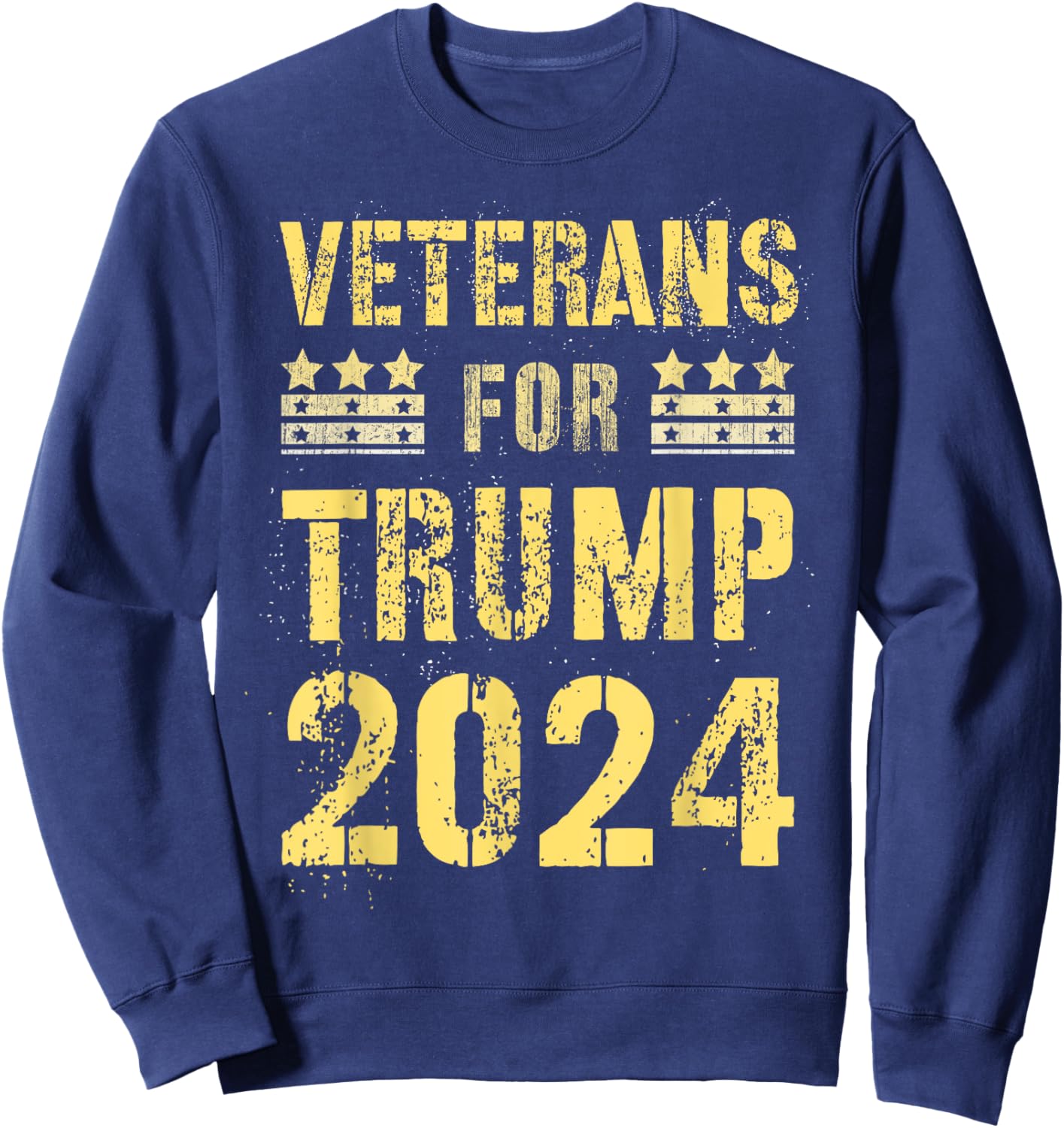 Support VETERANS FOR TRUMP 2024 We Won Took America Back Sweatshirt - Sweatshirt | Navy