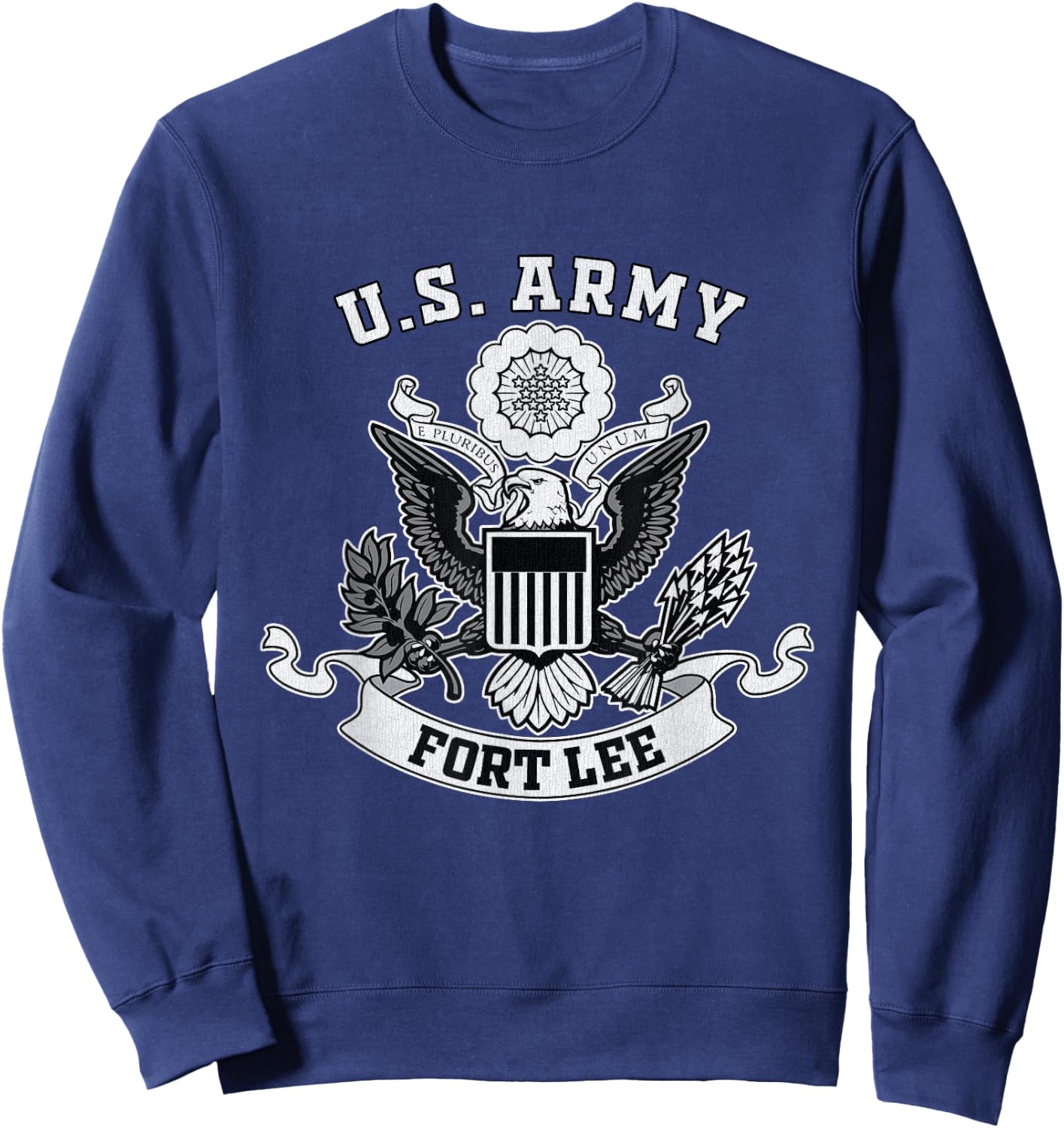 Fort Lee Virginia Military Base Eagle Emblem Vintage Gifts Sweatshirt - Sweatshirt | Navy