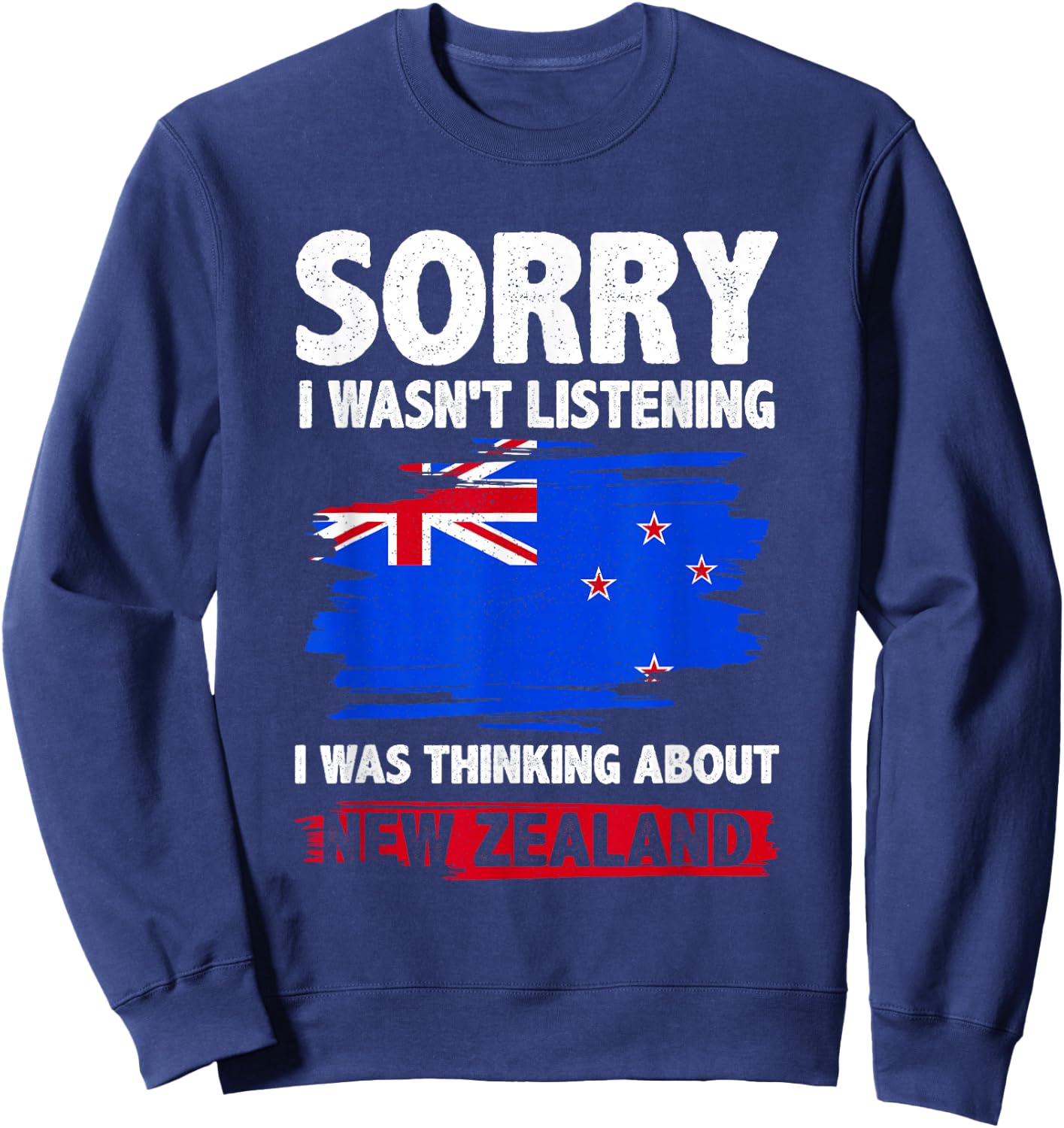 New Zealand Map Flag Kiwi Sweatshirt - Sweatshirt | Navy