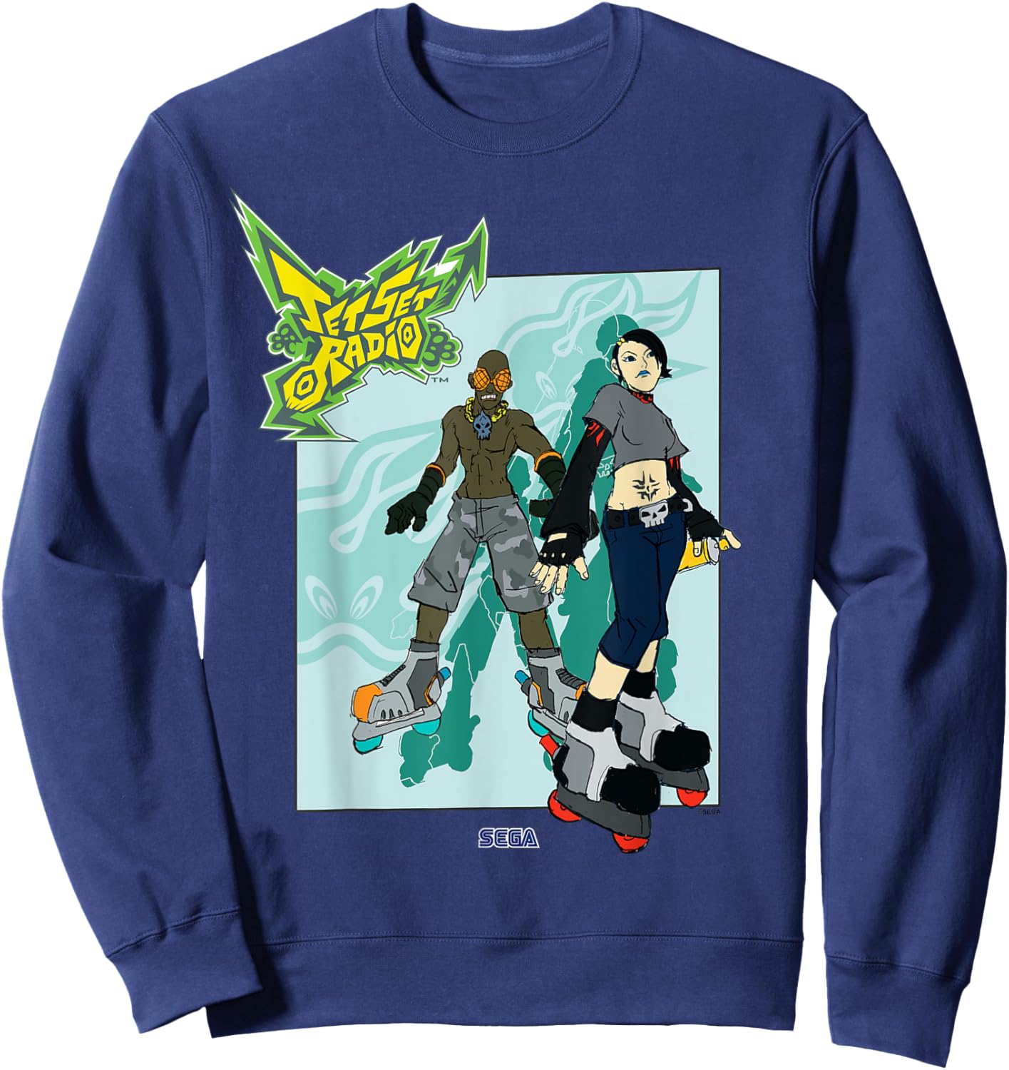 Jet Set Radio duo Garam, Cube SEGA Dreamcast video game Sweatshirt - Sweatshirt | Navy